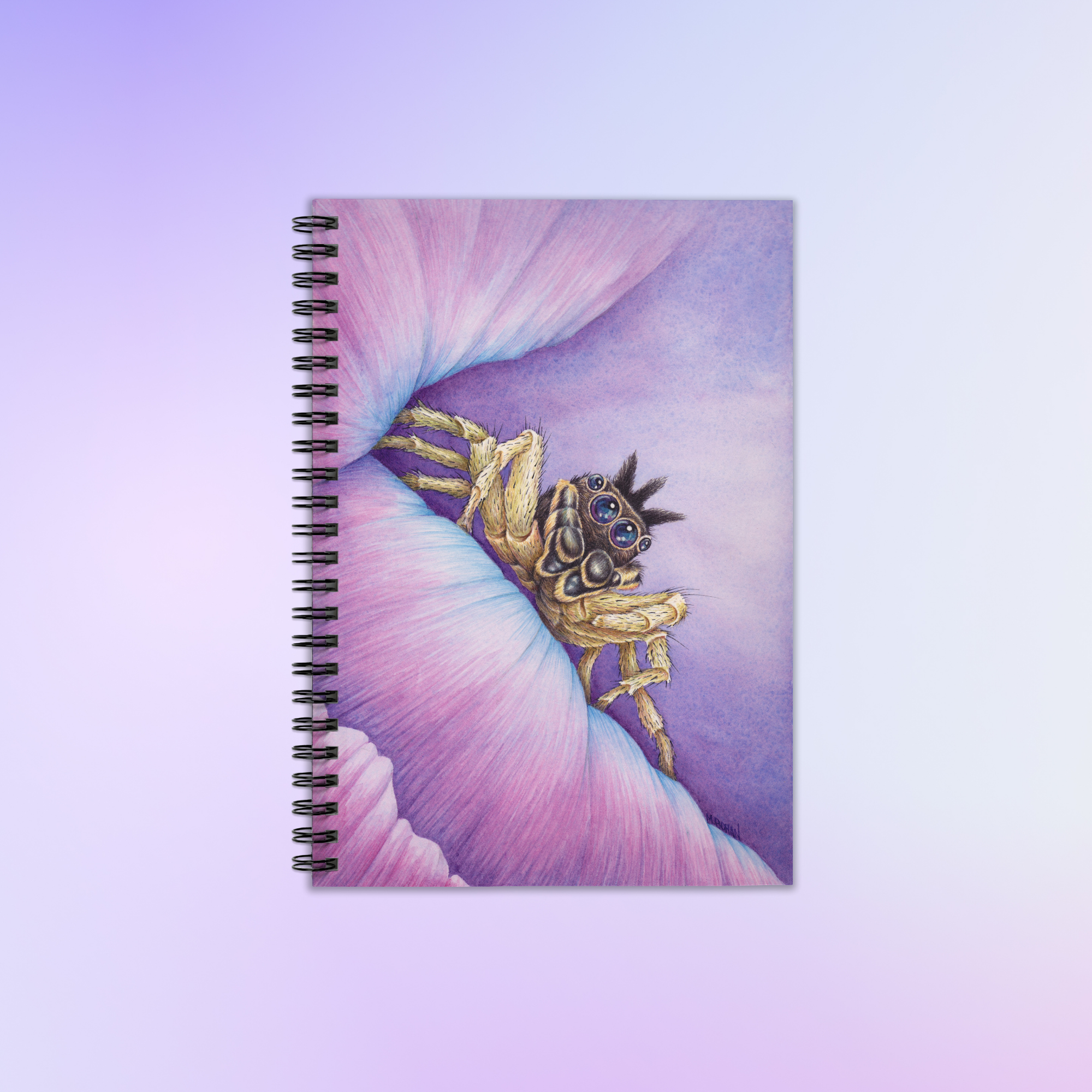 Jumping Spider on Purple Flower | Ruled Line Notebook product thumbnail image Jumping Spider on Purple Flower | Ruled Line Notebook product thumbnail image