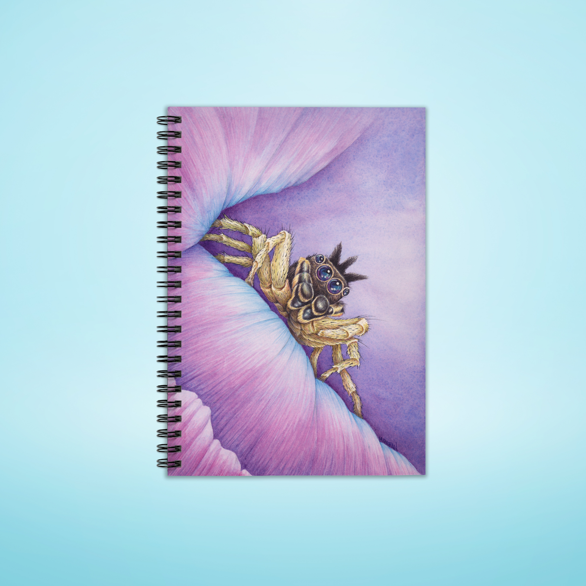 Jumping Spider on Purple Flower | Ruled Line Notebook product thumbnail image Jumping Spider on Purple Flower | Ruled Line Notebook product thumbnail image