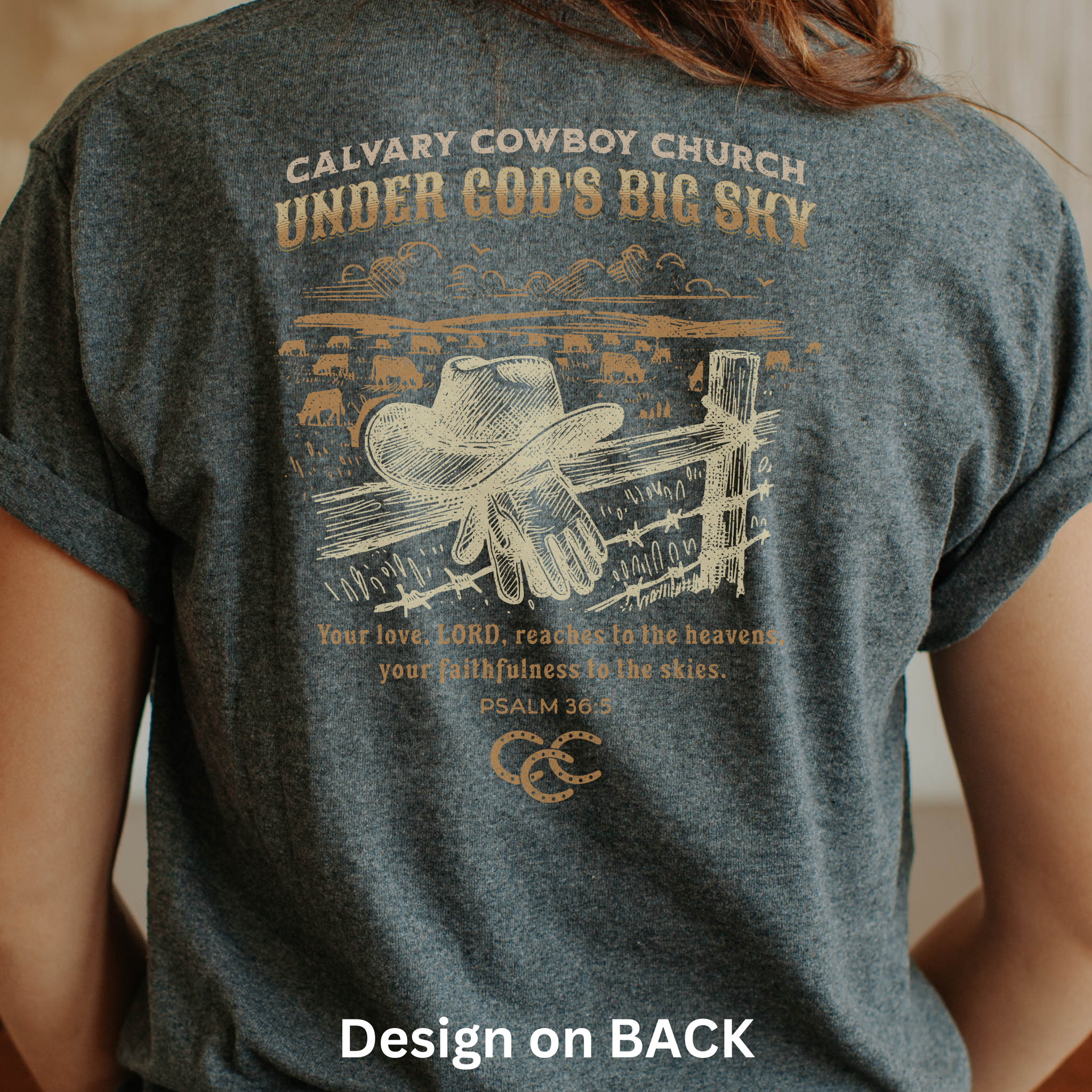 PS 36:5 Under God's Big Sky T-Shirt | Unisex T-Shirt | Design on BACK | GILDAN 5000 Shirt PS 36:5 Under God's Big Sky T-Shirt | Unisex T-Shirt | Design on BACK | GILDAN 5000 Shirt