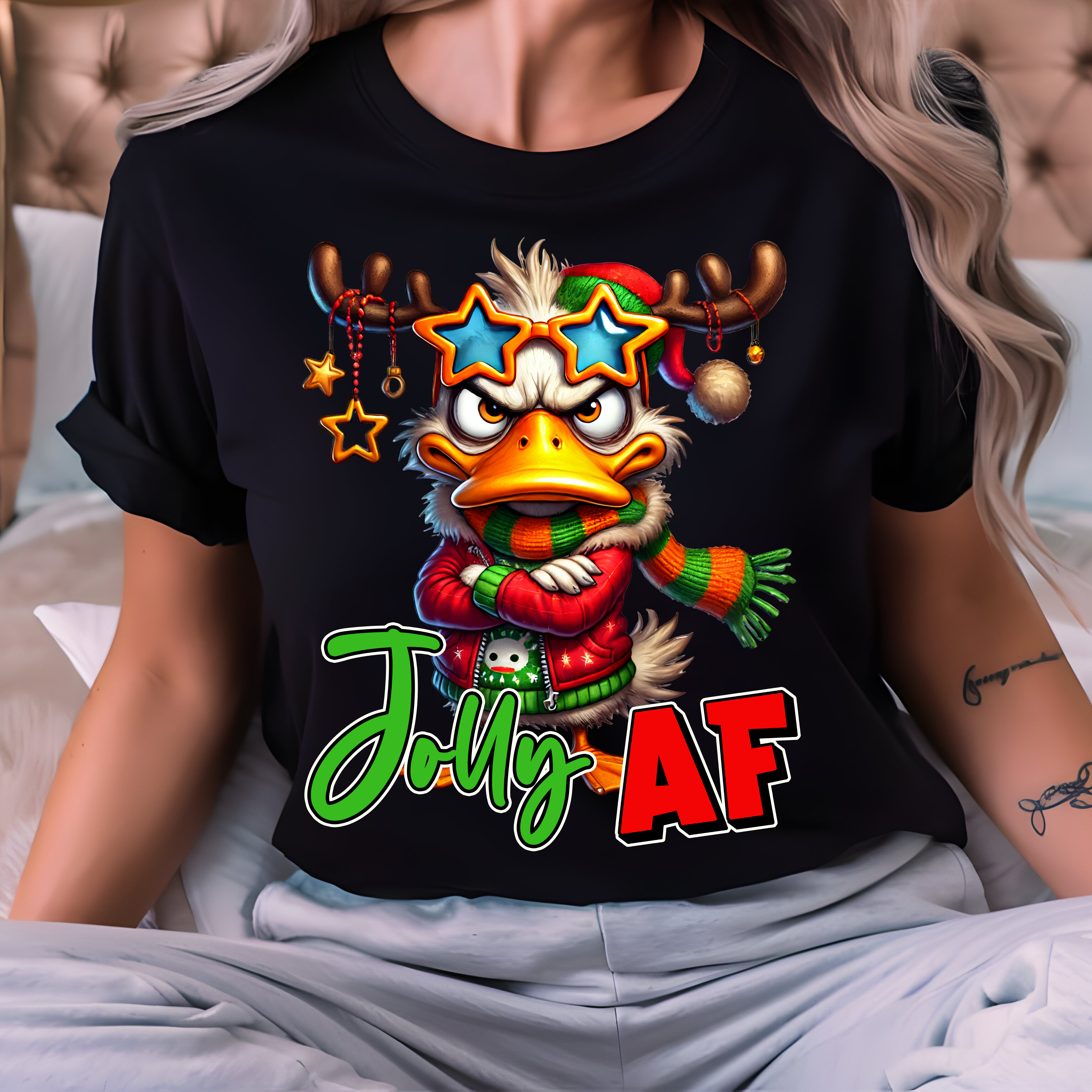 Christmas JOLLY AF Tee product thumbnail image
