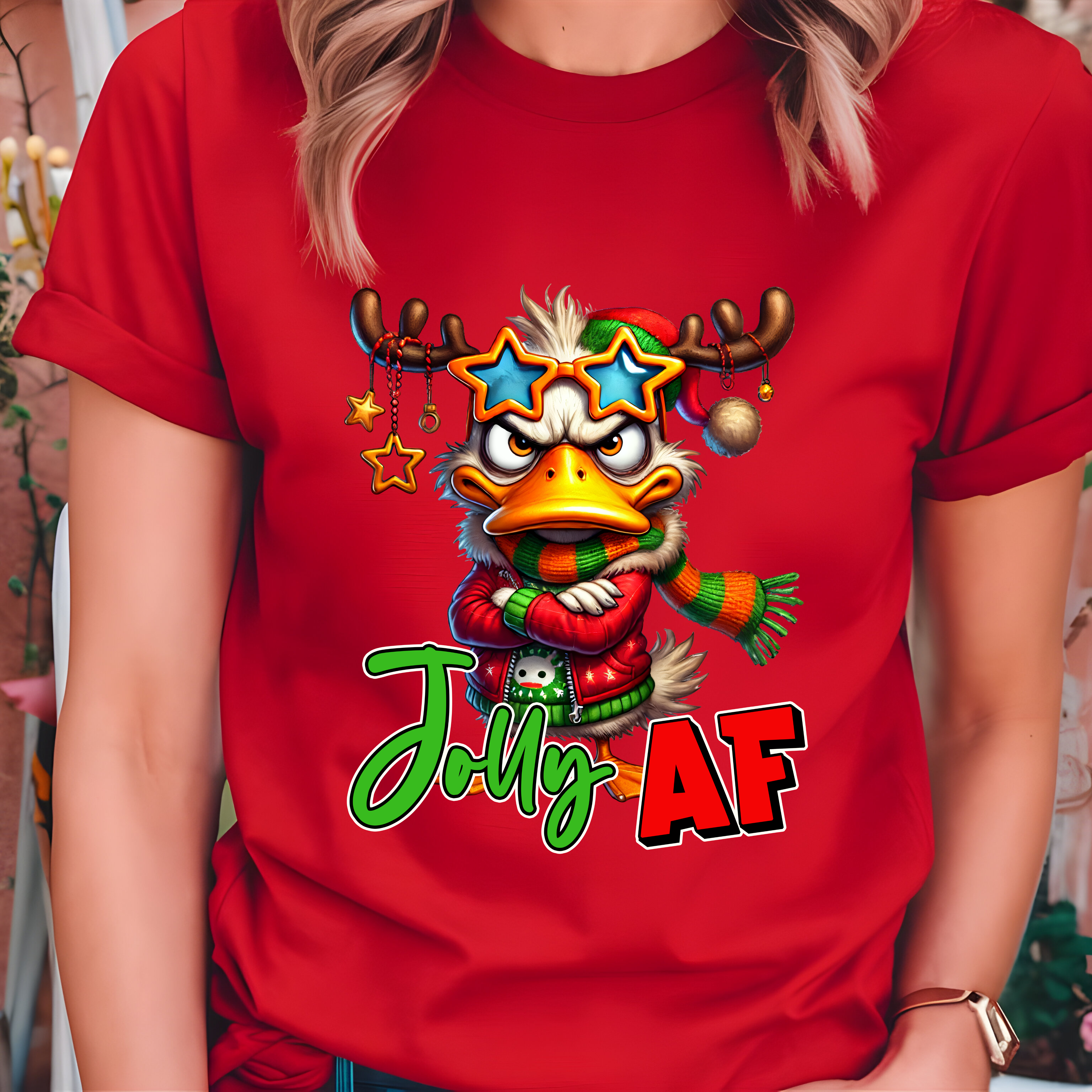 Christmas JOLLY AF Tee product thumbnail image