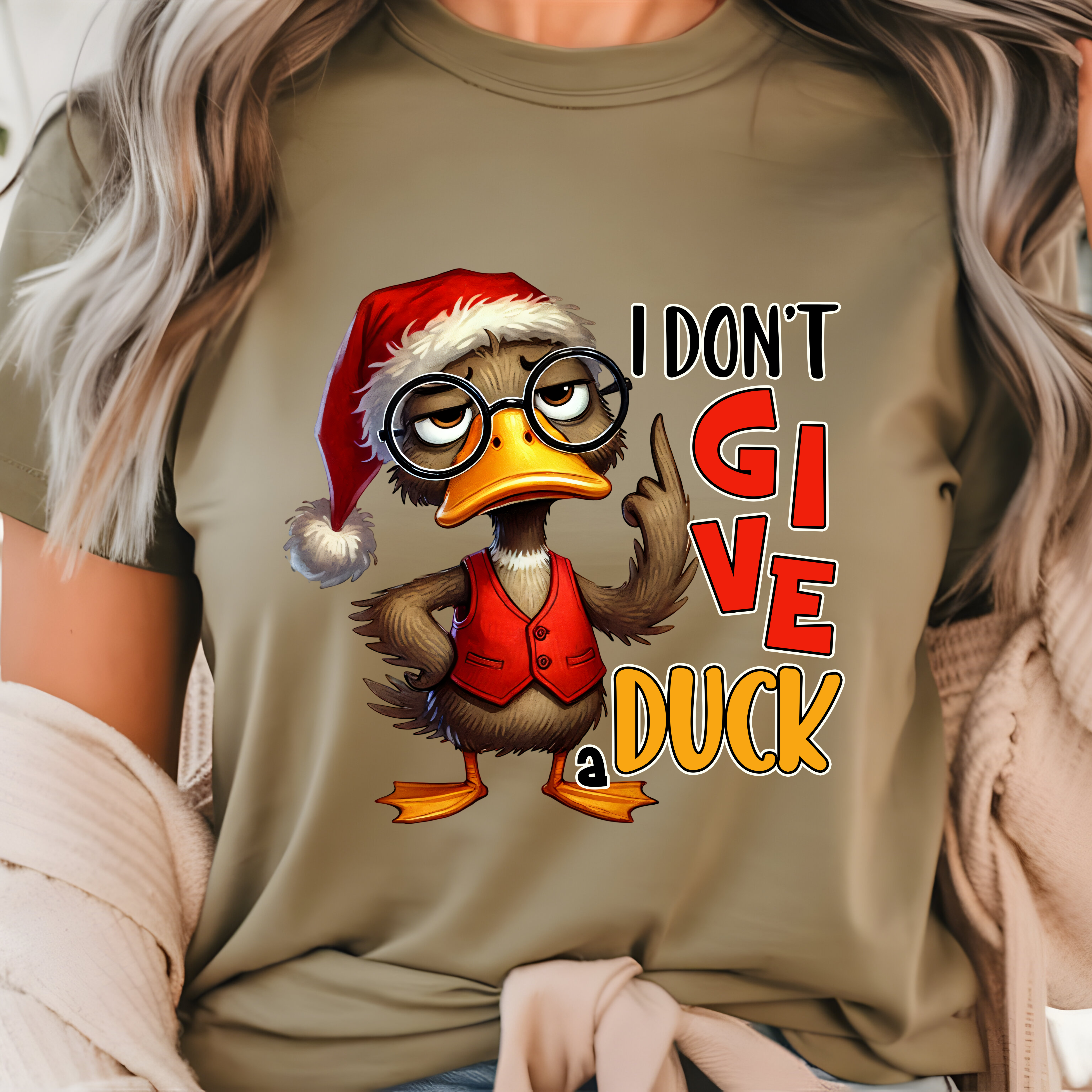 Funny Duck Unisex Tee - I DONT GIVE A DUCK product thumbnail image