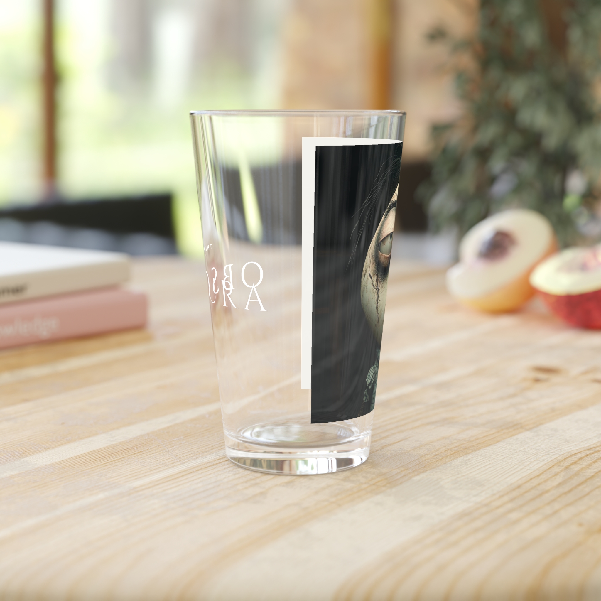 Pint Glass, Thin Veil Obscura Artwork, Home Decor, Barware, Unique Gift, Kitchen Accessories, Drinkware product thumbnail image