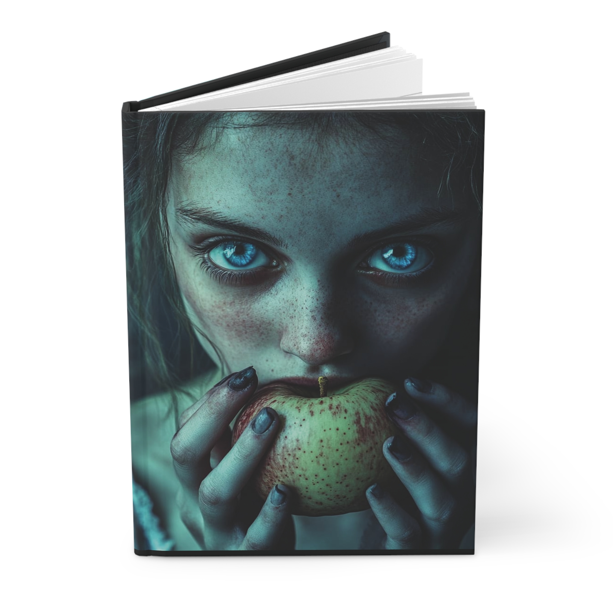 Hardcover Journal Matte, Thin Veil Obscura Collection works of CM Lisbony: EVE and the forbidden apple, diary notebook sketchbook planner