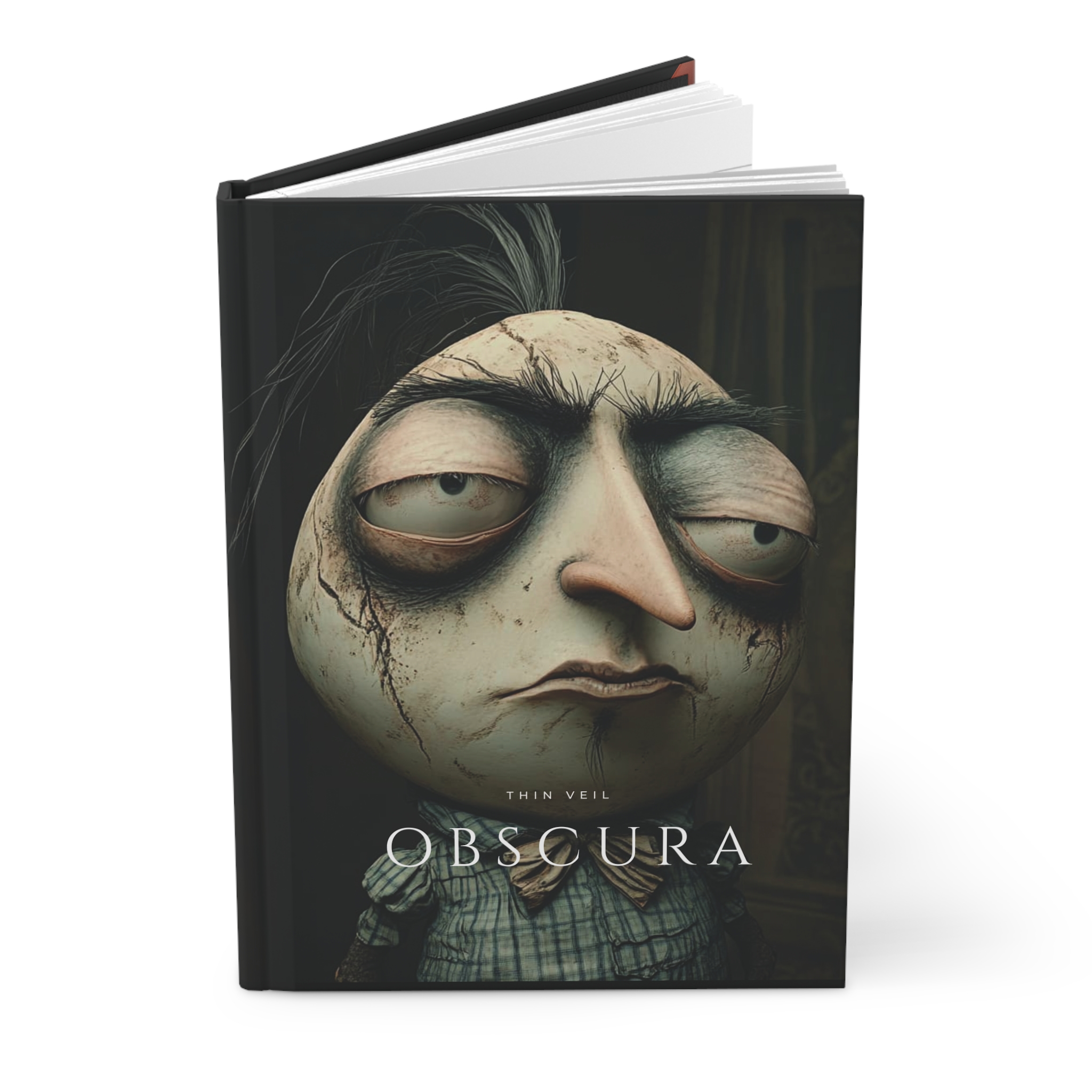 Hardcover Journal Matte, Artistic Journal for Creative Minds, Digital Art Collection, Veil Obsurca Design, CM Lisbony Lisbony Art, Unique