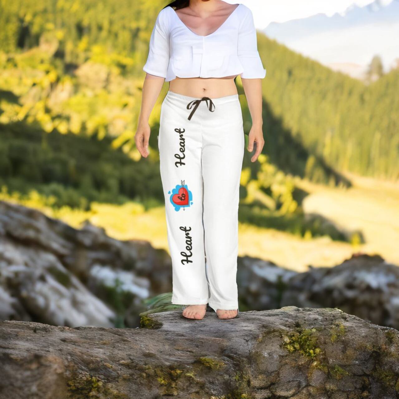 Heart to Heart Women's Pajama Pants (AOP) product thumbnail image Heart to Heart Women's Pajama Pants (AOP) product thumbnail image