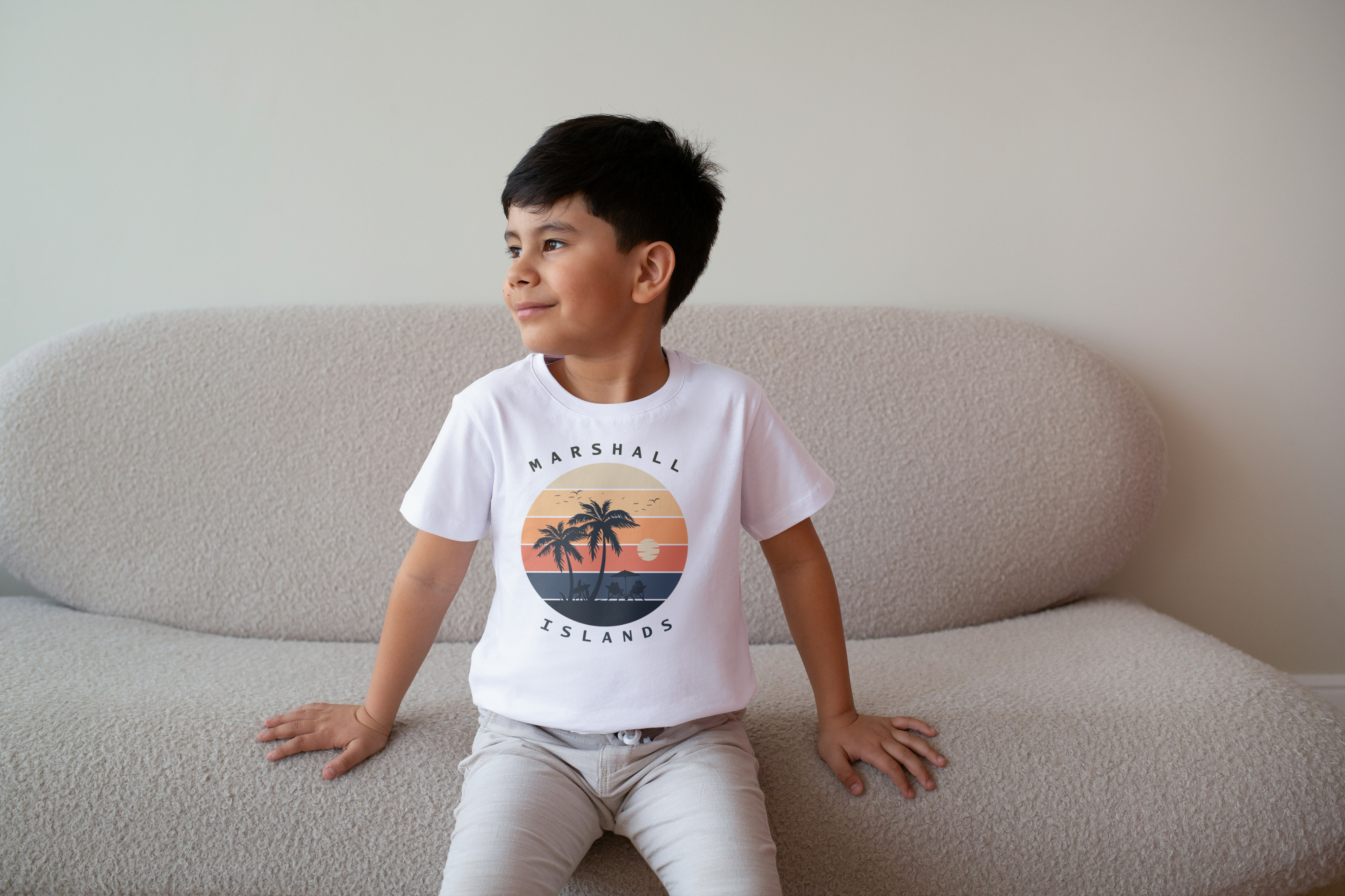 Unisex Kids Marshall Islands sunset beach Tee product thumbnail image Unisex Kids Marshall Islands sunset beach Tee product thumbnail image