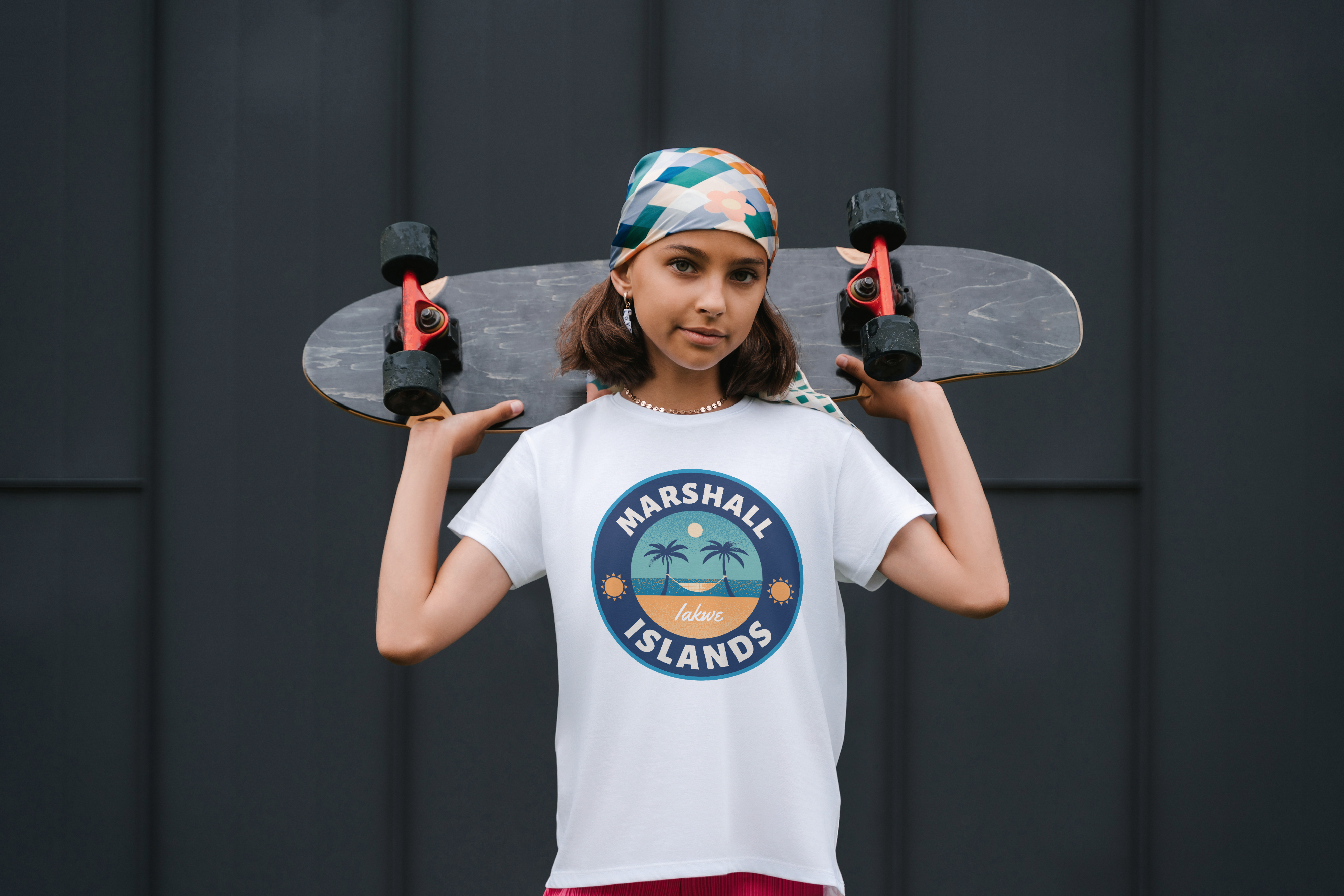 Unisex Kids Marshall Islands hammock Tee product thumbnail image Unisex Kids Marshall Islands hammock Tee product thumbnail image