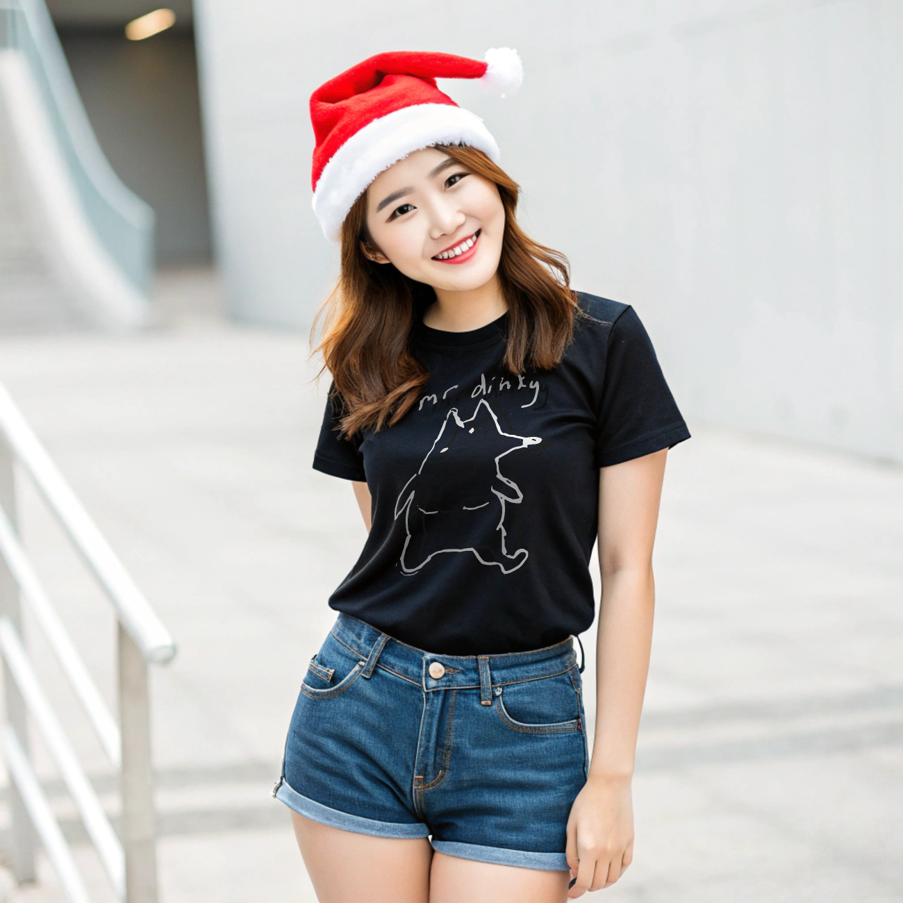 Mr Dinky Minimalist Dog Unisex Tee