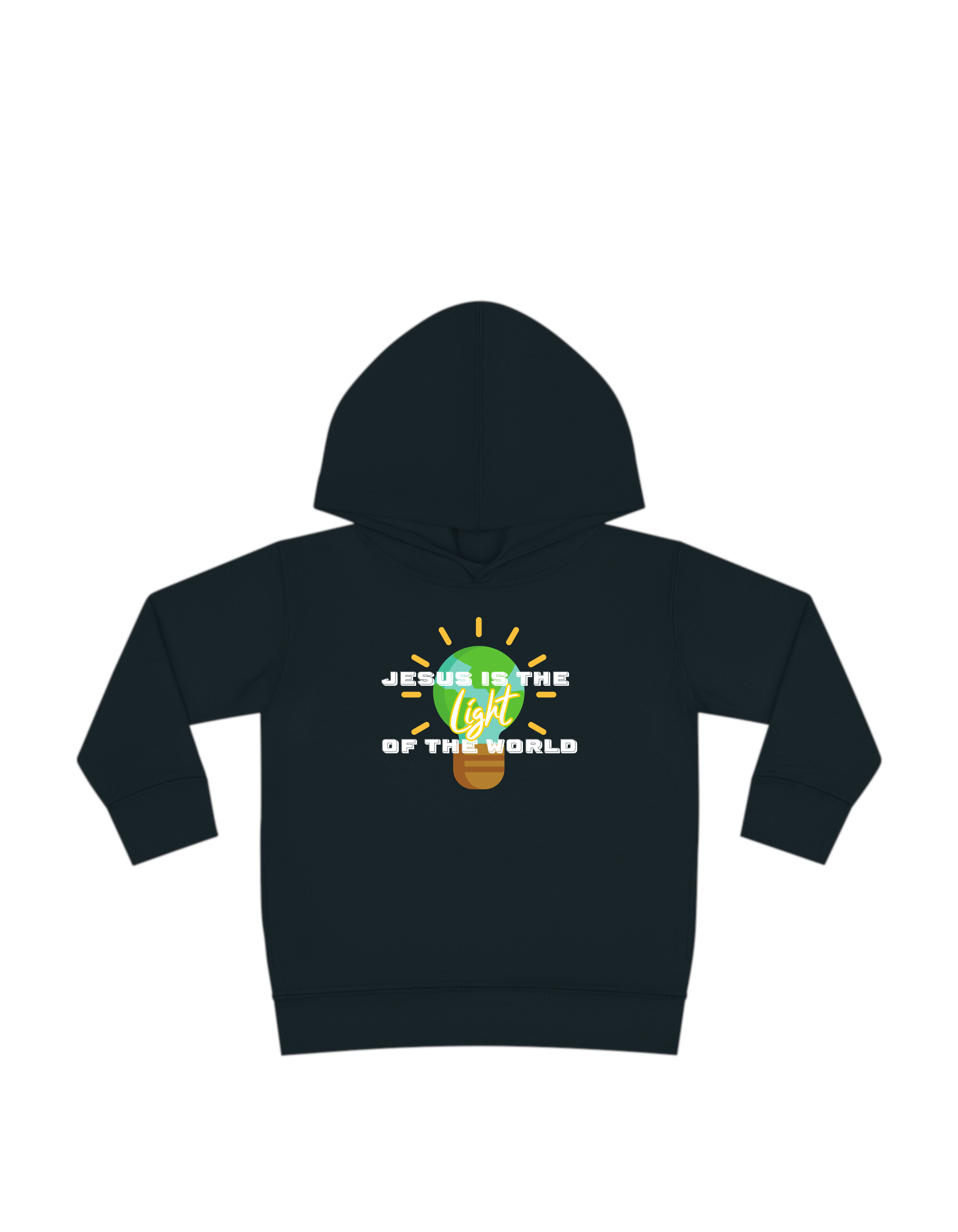 Jesus is the Light of the World Toddler Pullover Fleece Hoodie product thumbnail image Jesus is the Light of the World Toddler Pullover Fleece Hoodie product thumbnail image