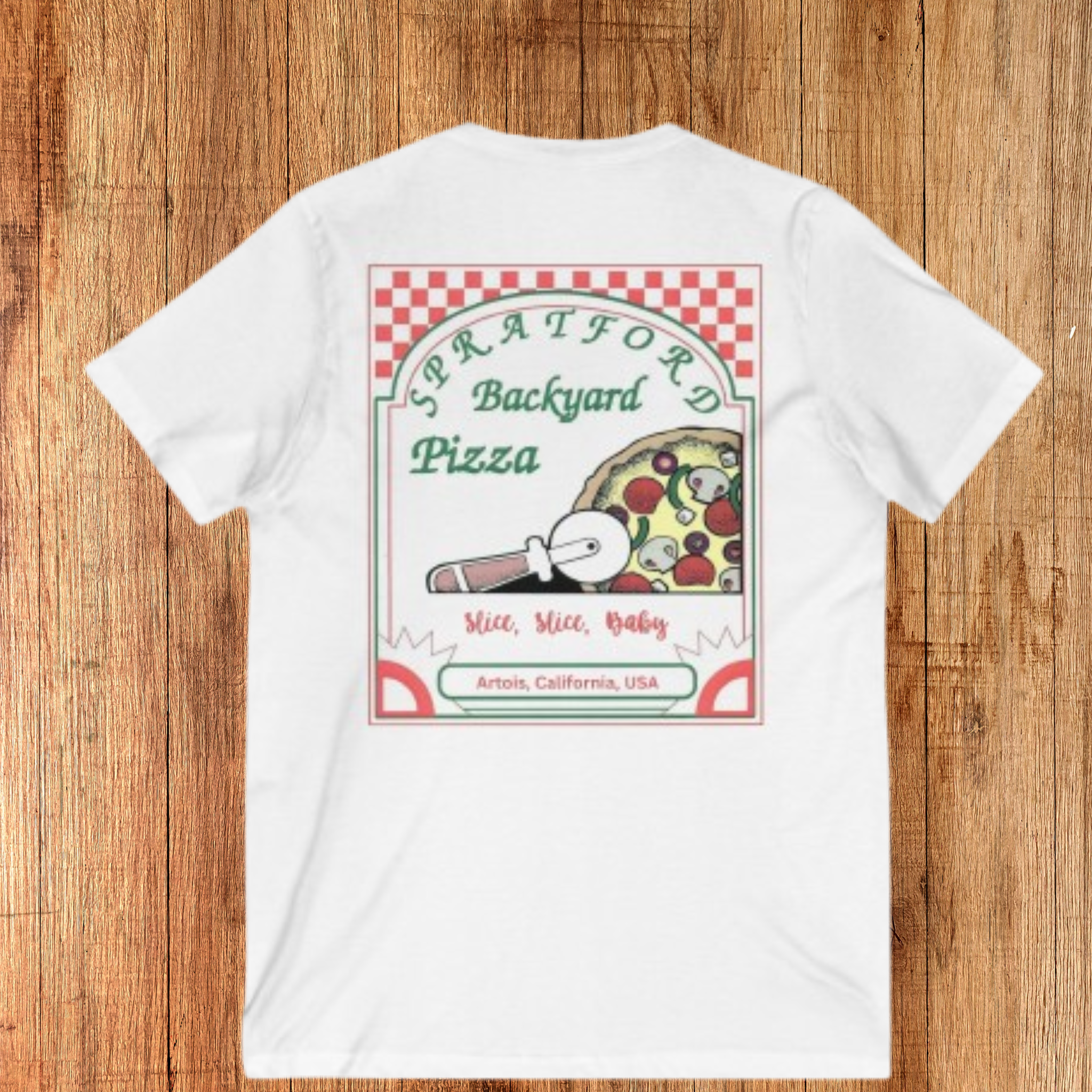 T-Shirt Throwback Pizza Employee Work Shirt product thumbnail image T-Shirt Throwback Pizza Employee Work Shirt product thumbnail image