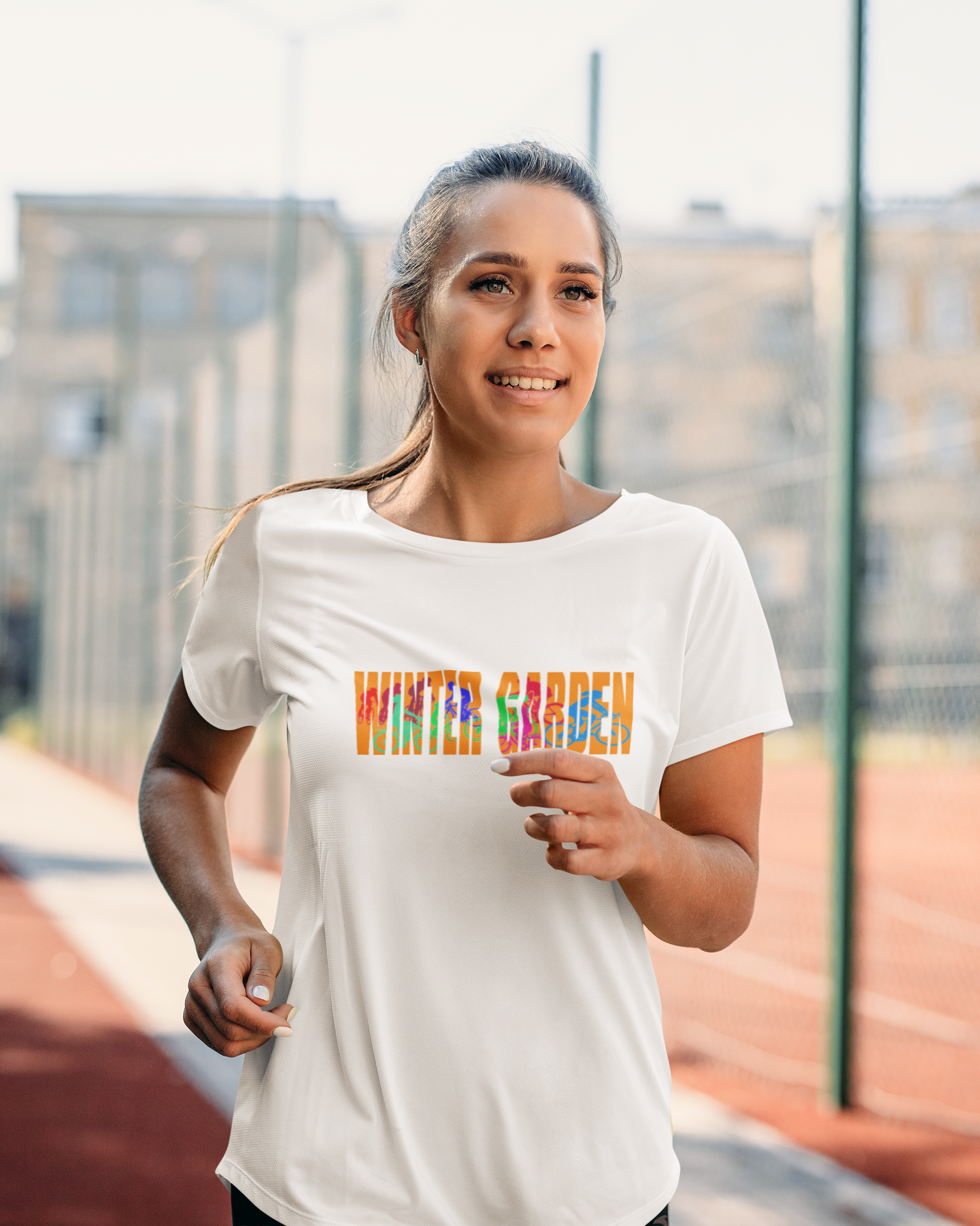 Winter Garden Bike Banner Fashion Tee Winter Garden Bike Banner Fashion Tee