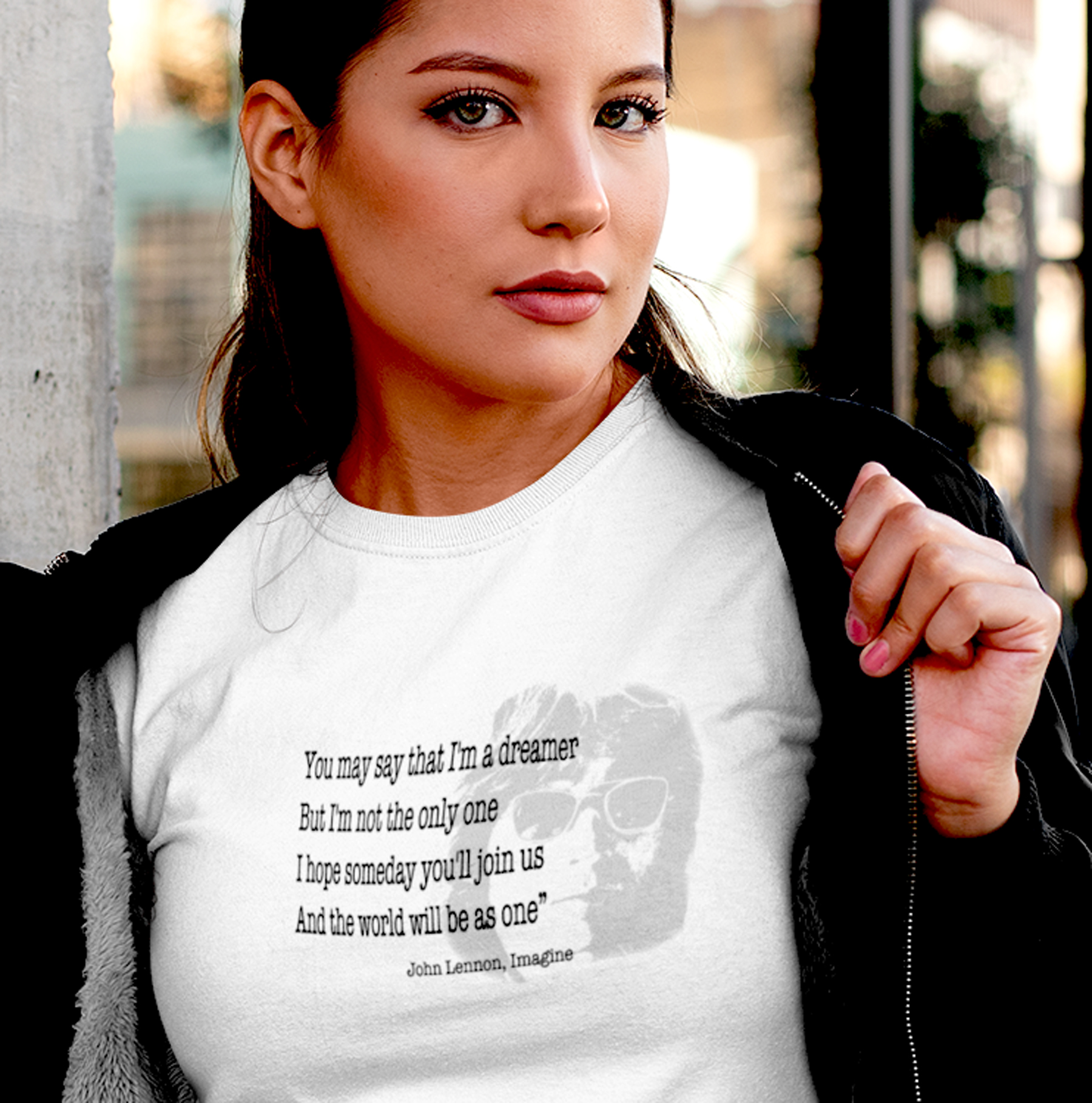 John Lennon, Imagine Cotton T-shirt product thumbnail image John Lennon, Imagine Cotton T-shirt product thumbnail image