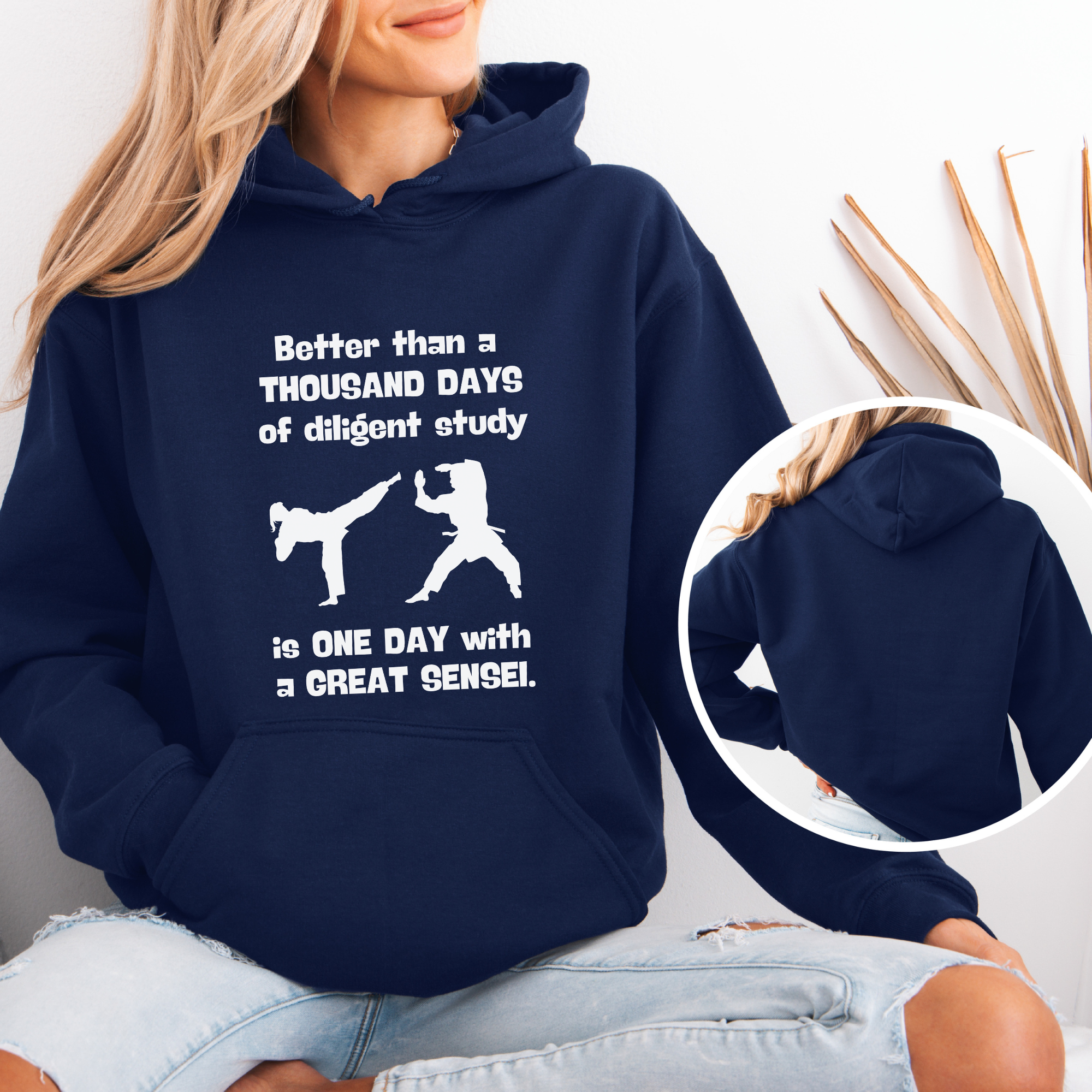 Karate Hoodie Sweatshirt | One Day with a Great Sensei | Martial Arts Apparel | Karate Gift, Unisex product thumbnail image Karate Hoodie Sweatshirt | One Day with a Great Sensei | Martial Arts Apparel | Karate Gift, Unisex product thumbnail image
