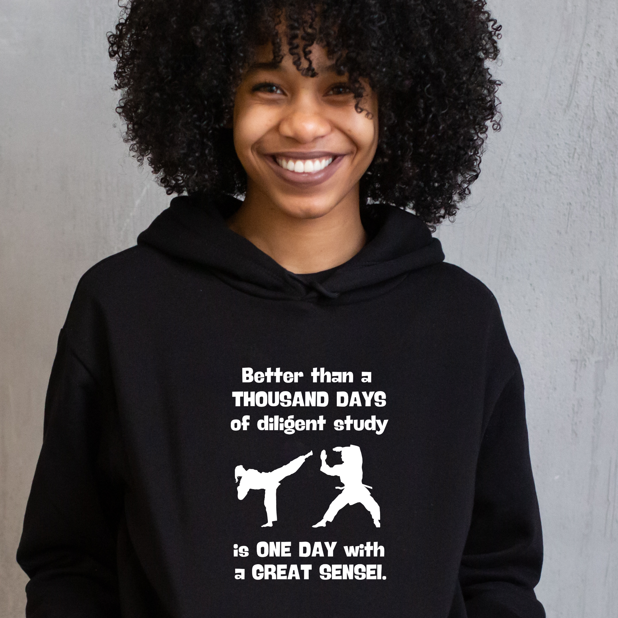 Karate Hoodie Sweatshirt | One Day with a Great Sensei | Martial Arts Apparel | Karate Gift, Unisex product thumbnail image Karate Hoodie Sweatshirt | One Day with a Great Sensei | Martial Arts Apparel | Karate Gift, Unisex product thumbnail image