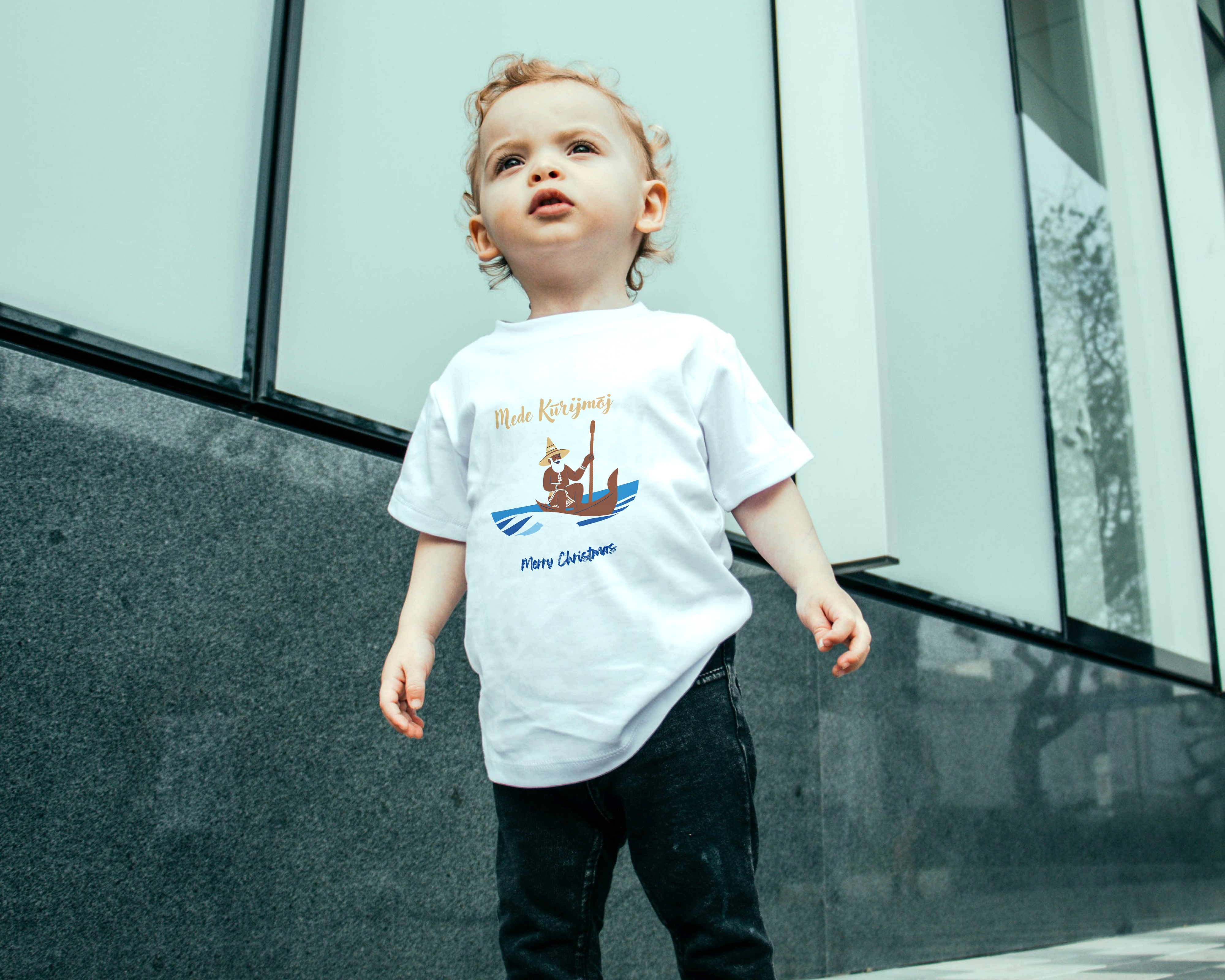 Infant Tee - Marshallese Santa on Outrigger