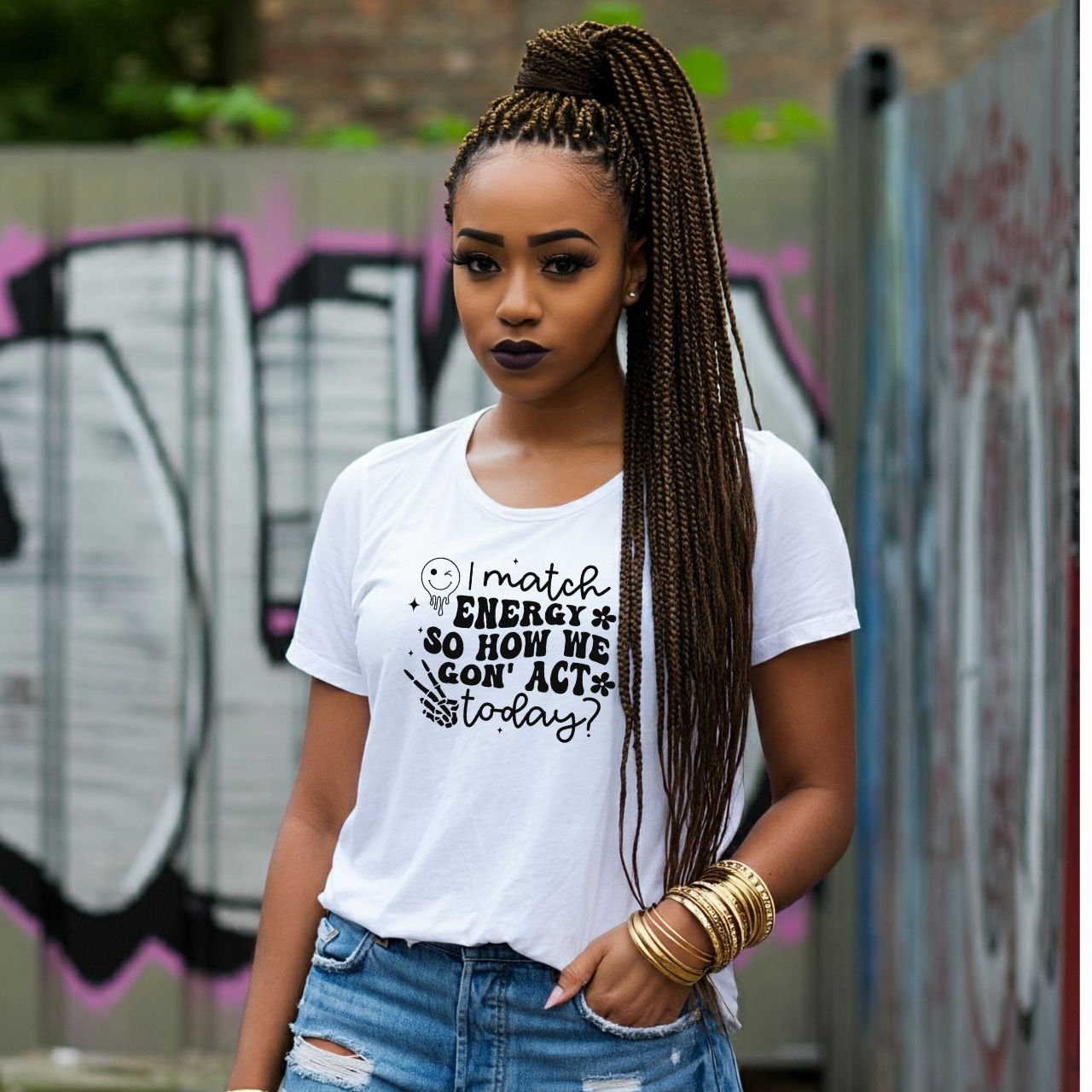 I Match Energy T-Shirt | Funny Graphic Tee for Women | Trendy Y2K Aesthetic | Cute Casual Top | Gift for Her product thumbnail image I Match Energy T-Shirt | Funny Graphic Tee for Women | Trendy Y2K Aesthetic | Cute Casual Top | Gift for Her product thumbnail image