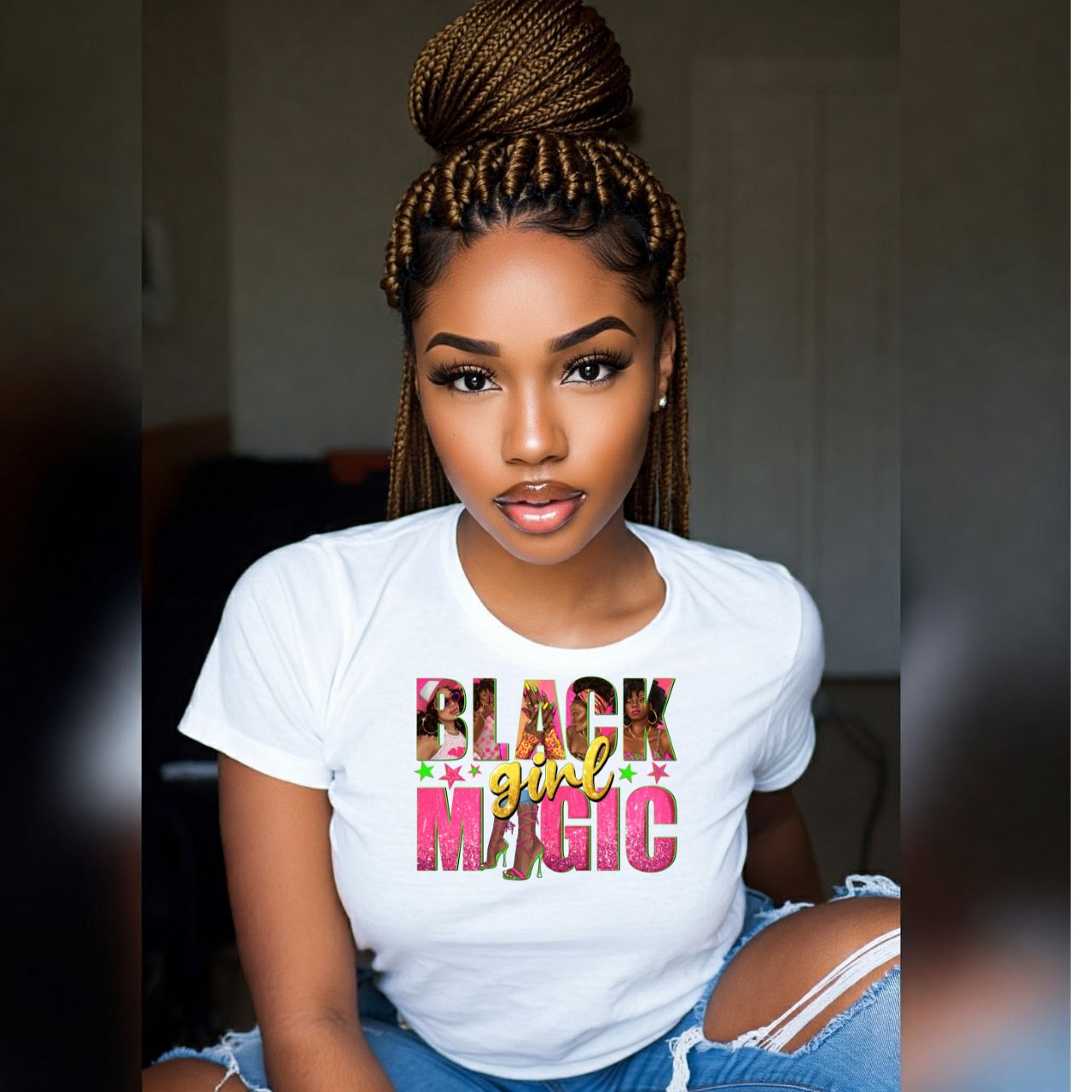 Black Girl Magic T-Shirt | Cute Graphic Tee | Afrocentric Women's Apparel product thumbnail image Black Girl Magic T-Shirt | Cute Graphic Tee | Afrocentric Women's Apparel product thumbnail image