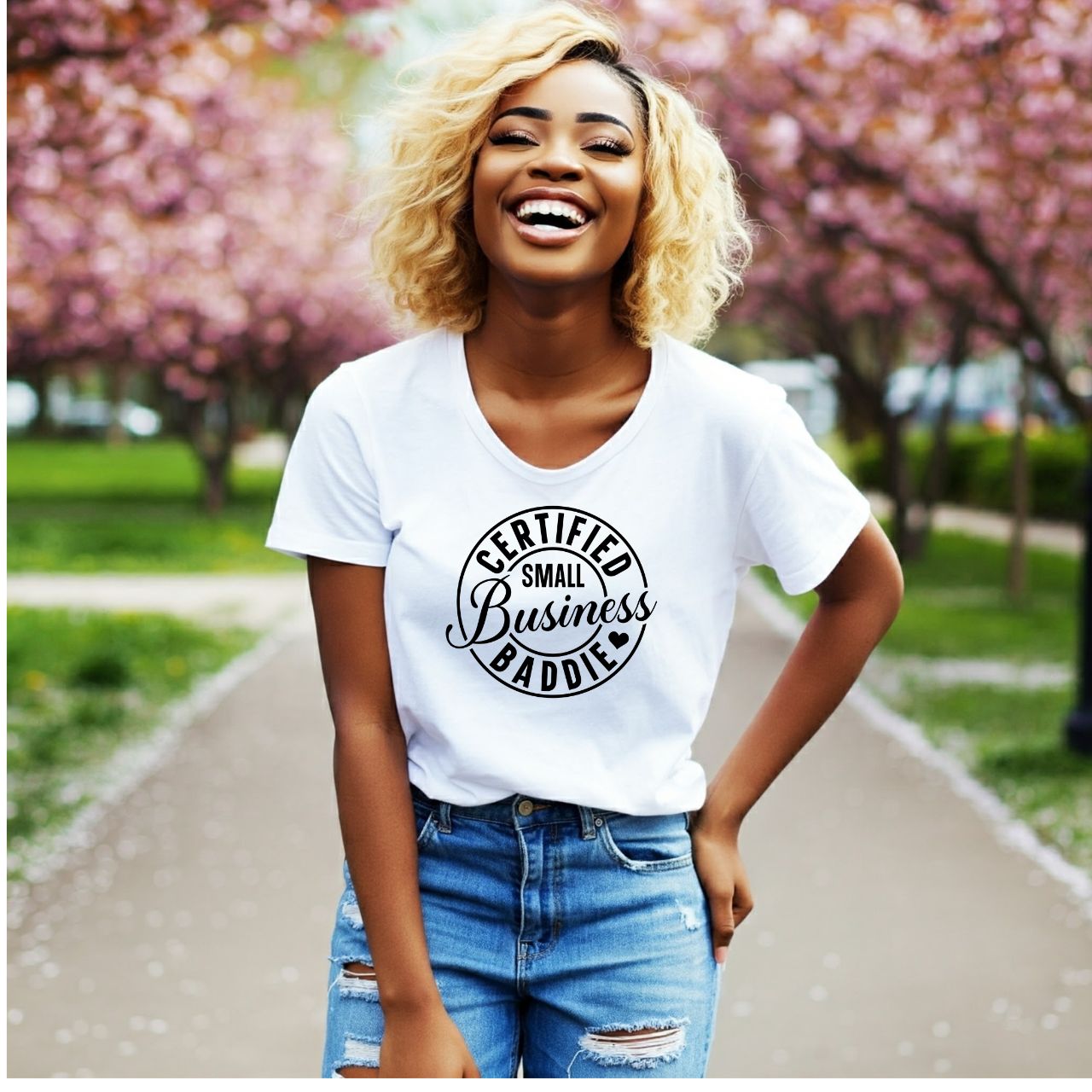 Certified Small Business Baddie T-Shirt | Boss Babe Tee | Entrepreneur Vibes | Women's Motivational Shirt product thumbnail image Certified Small Business Baddie T-Shirt | Boss Babe Tee | Entrepreneur Vibes | Women's Motivational Shirt product thumbnail image