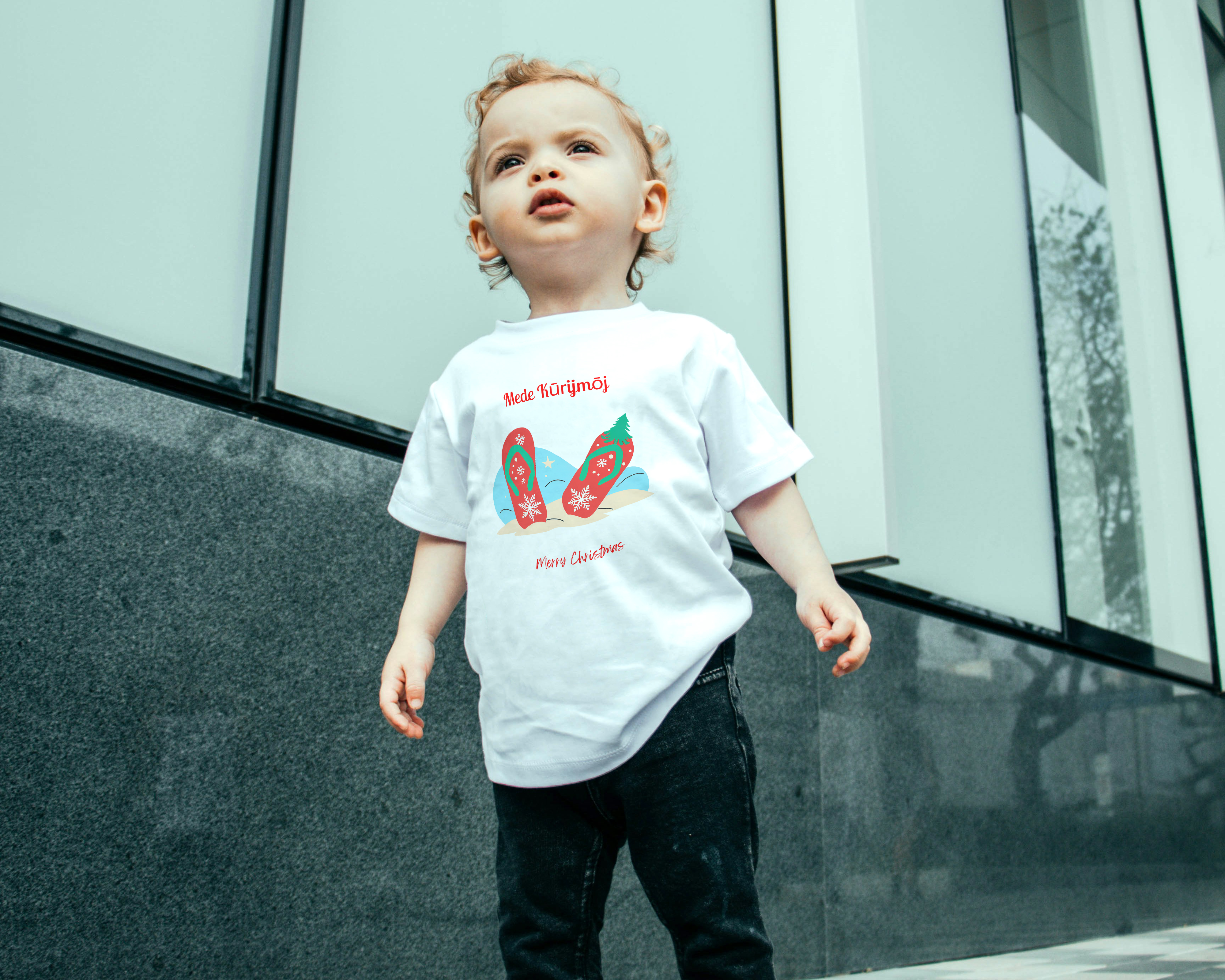 Infant T-Shirt Christmas Slippahs