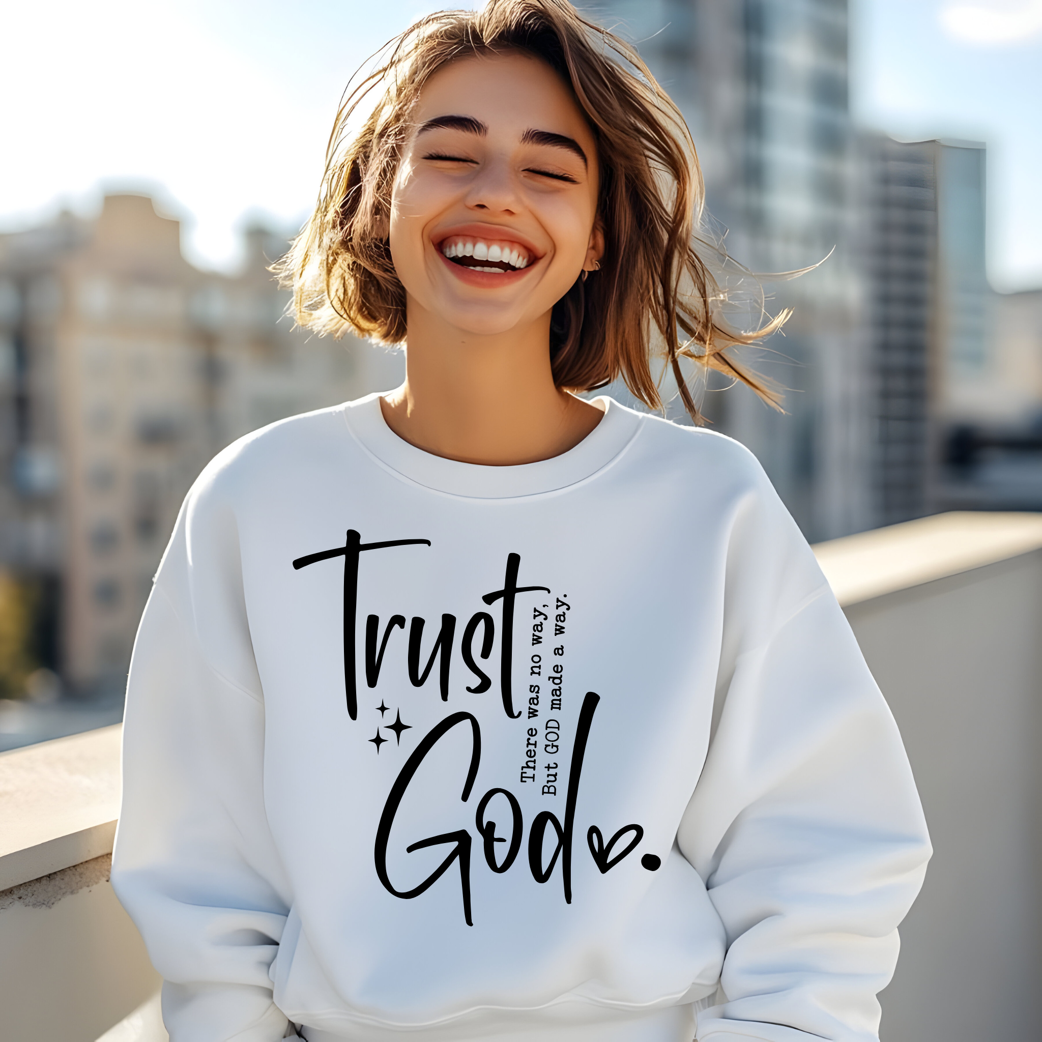 Trust God Christian Religious Sweatshirt, Unisex Jumper, Faith Apparel, Religious Gift, Comfortable Sweatshirt, Christian Clothing