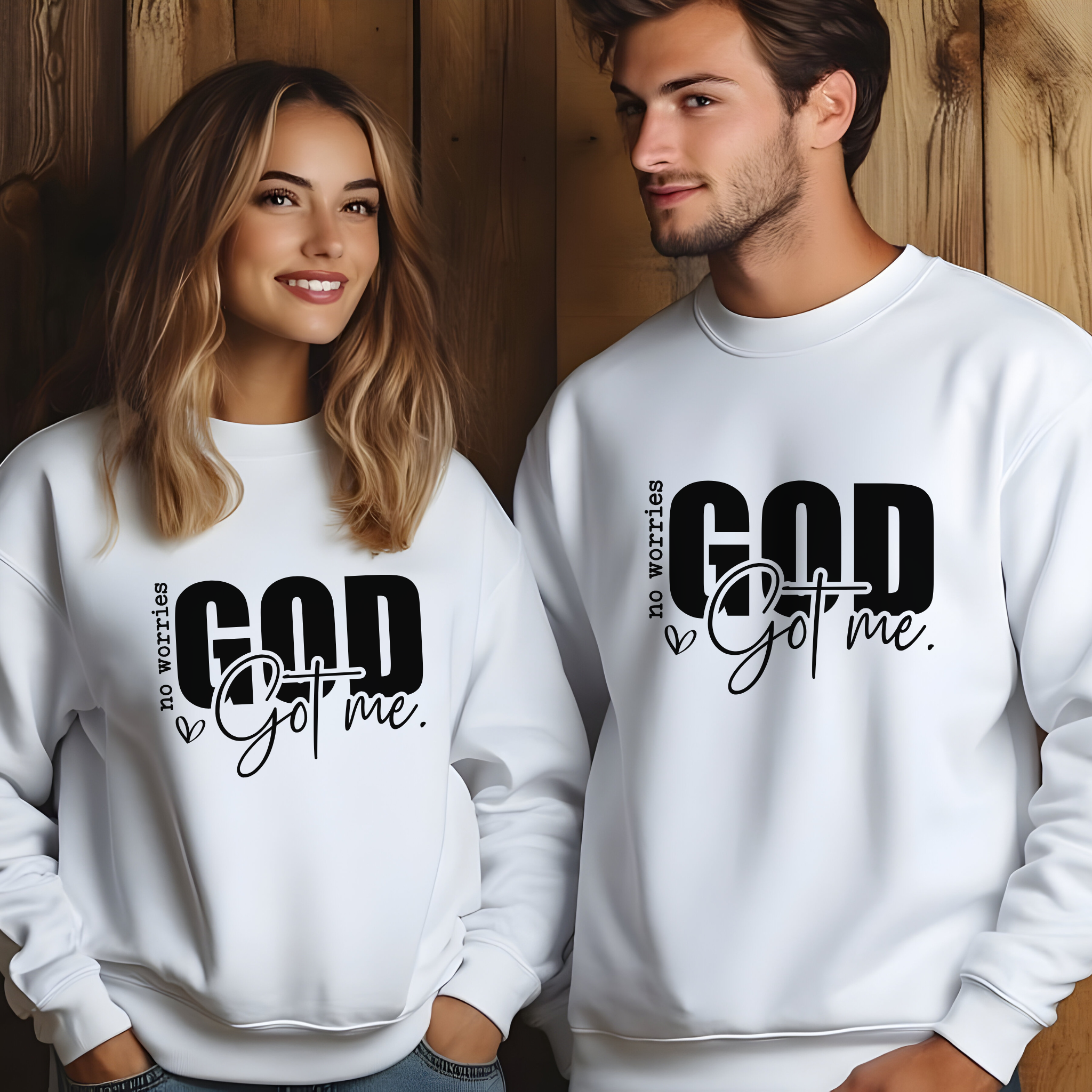 Christian Sweatshirt 'No Worries God Got Me' Unisex, Religious Jumper, Inspirational Crewneck, Trust in God Pullover, Christian Gifts for product thumbnail image Christian Sweatshirt 'No Worries God Got Me' Unisex, Religious Jumper, Inspirational Crewneck, Trust in God Pullover, Christian Gifts for product thumbnail image