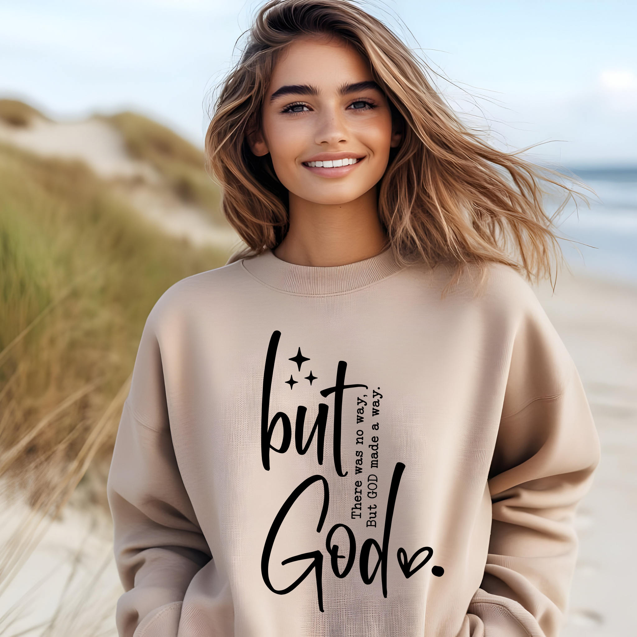 Religious Sweatshirt, Christian Apparel, Bible Verse Crewneck, Trendy Religious Clothing, But God Sweatshirt, Unisex Christian Top product thumbnail image Religious Sweatshirt, Christian Apparel, Bible Verse Crewneck, Trendy Religious Clothing, But God Sweatshirt, Unisex Christian Top product thumbnail image