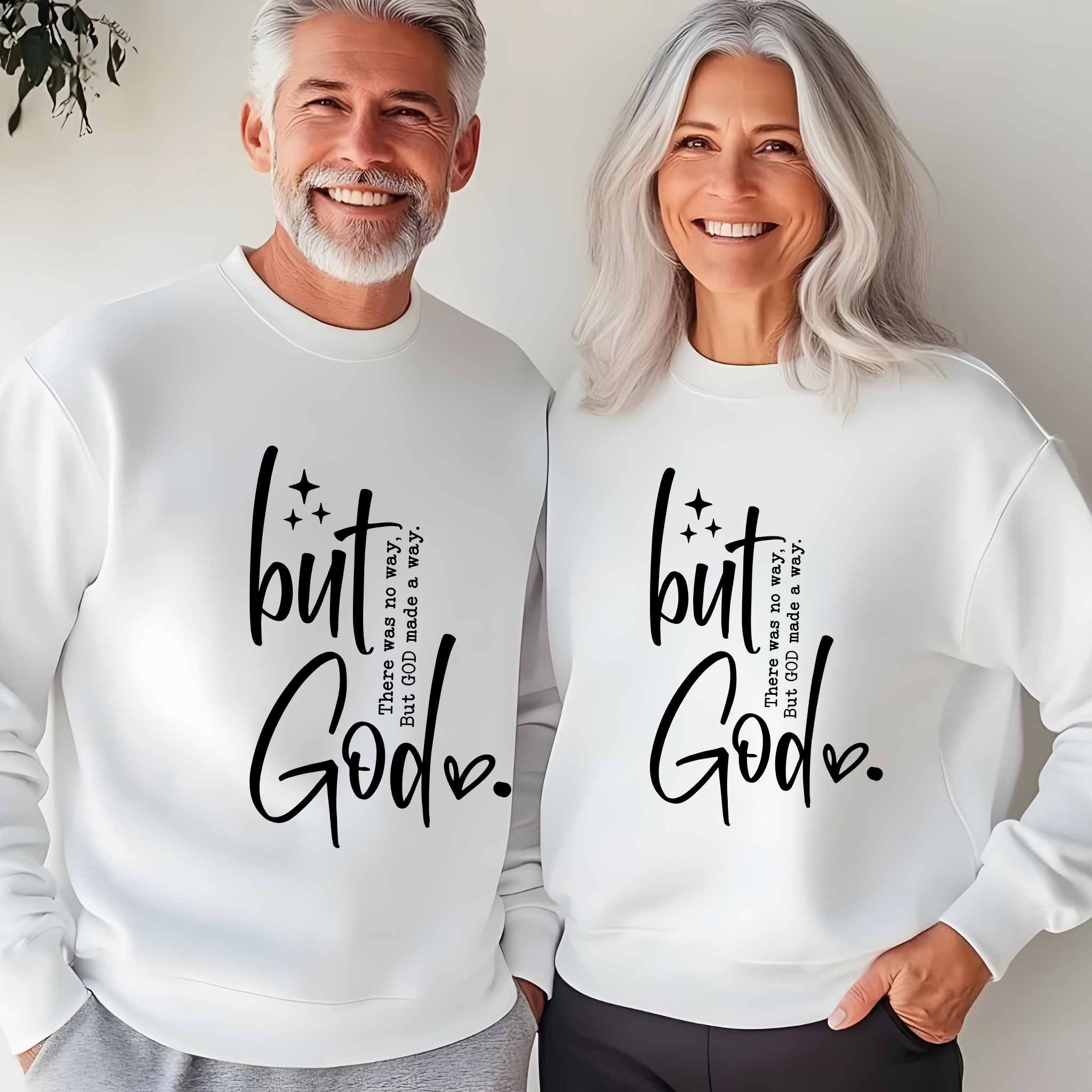Religious Sweatshirt, Christian Apparel, Bible Verse Crewneck, Trendy Religious Clothing, But God Sweatshirt, Unisex Christian Top product thumbnail image