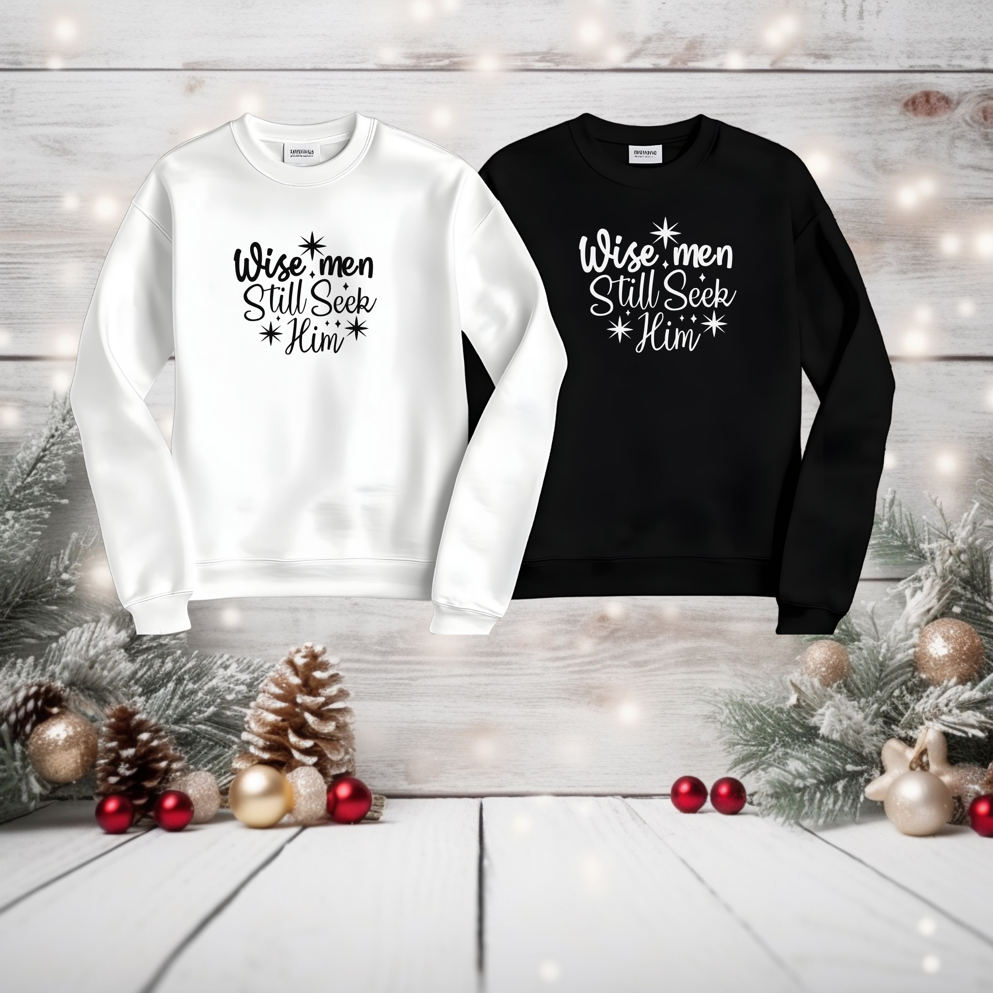 Christmas Holiday Wise Men Still Seek Him Christian Sweatshirt, Religious Crewneck Jumper, Christian Gift, Christmas Apparel, Religious product thumbnail image