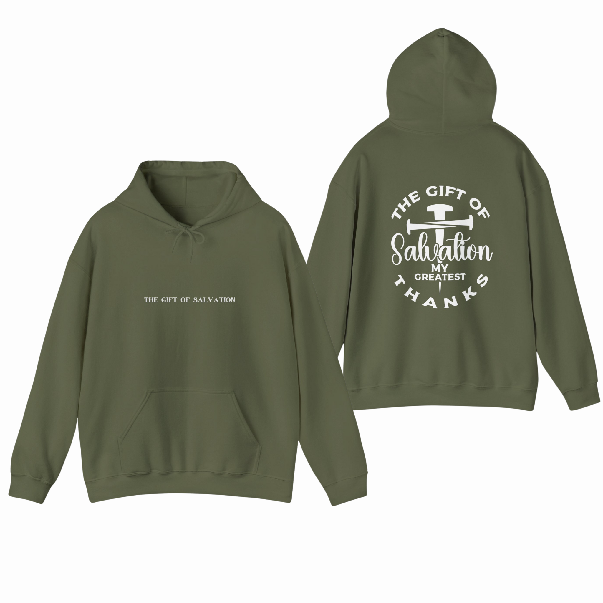 Religious Christian Hoodie - The Gift Of Salvation, My Greatest Thanks. Unisex Sweatshirt, Christian Pullover, Faithful Gift, Religious product thumbnail image Religious Christian Hoodie - The Gift Of Salvation, My Greatest Thanks. Unisex Sweatshirt, Christian Pullover, Faithful Gift, Religious product thumbnail image