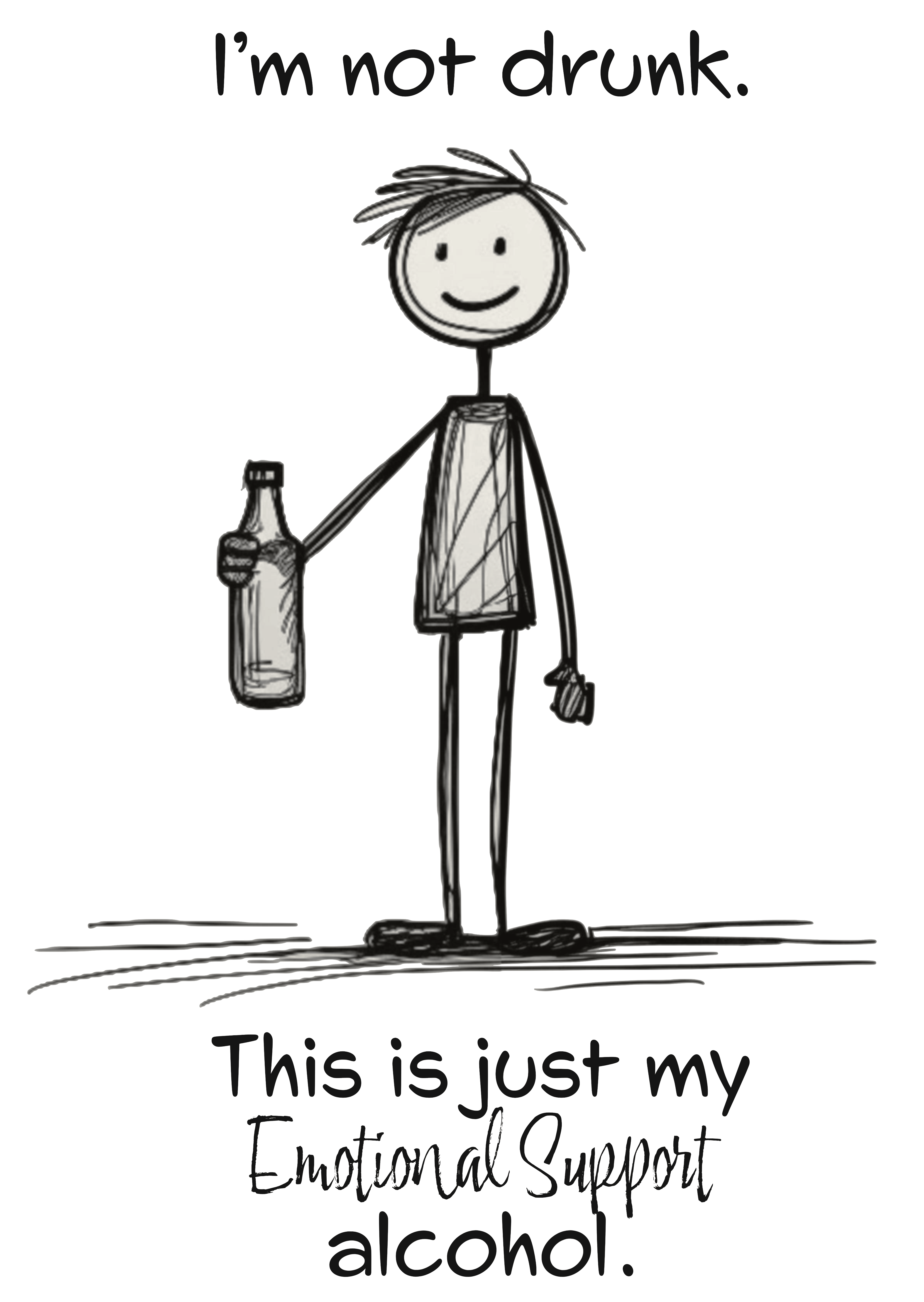 Emotional Support Alcohol - Unisex T-Shirt - Funny and Irreverent Design product thumbnail image Emotional Support Alcohol - Unisex T-Shirt - Funny and Irreverent Design product thumbnail image