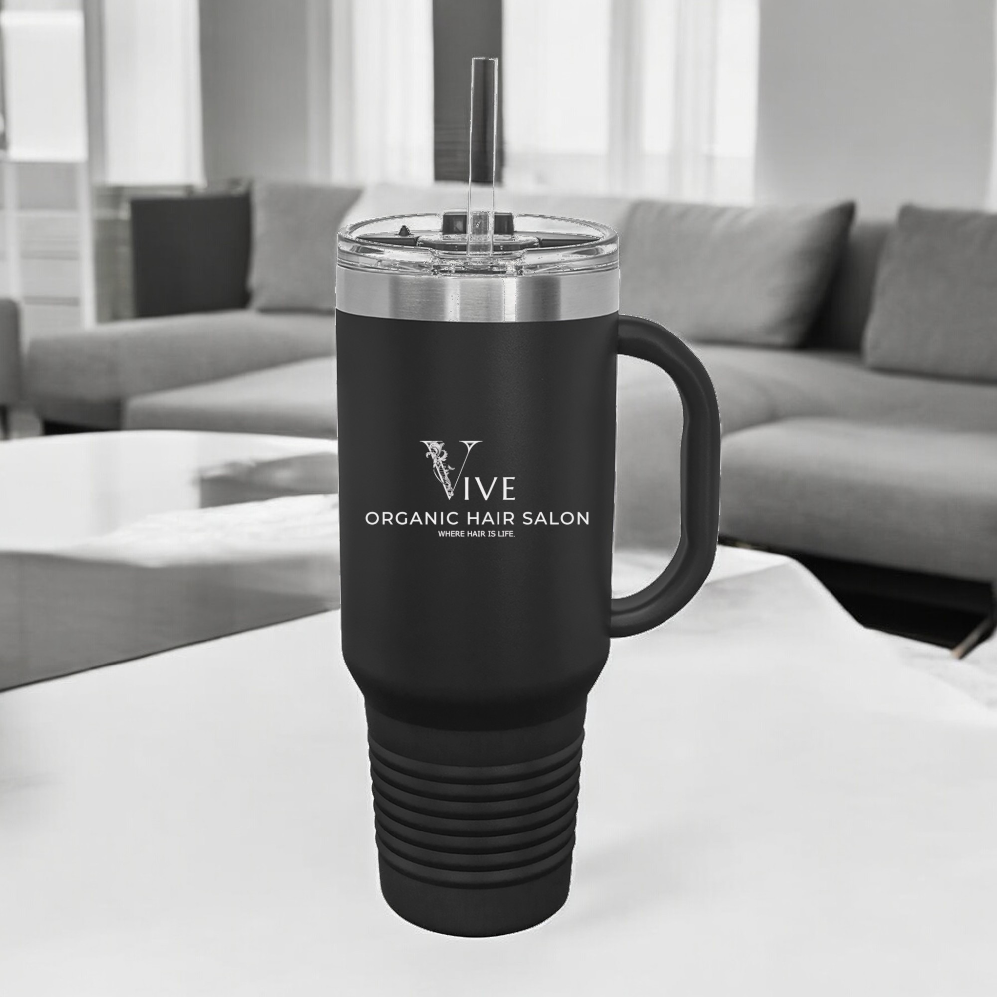 40oz Insulated Travel Mug - Vive Organic Hair Salon product thumbnail image 40oz Insulated Travel Mug - Vive Organic Hair Salon product thumbnail image