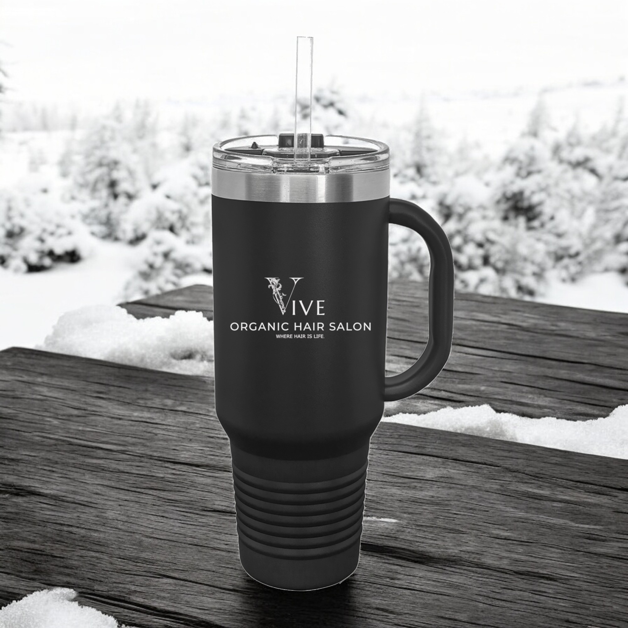 40oz Insulated Travel Mug - Vive Organic Hair Salon product thumbnail image 40oz Insulated Travel Mug - Vive Organic Hair Salon product thumbnail image