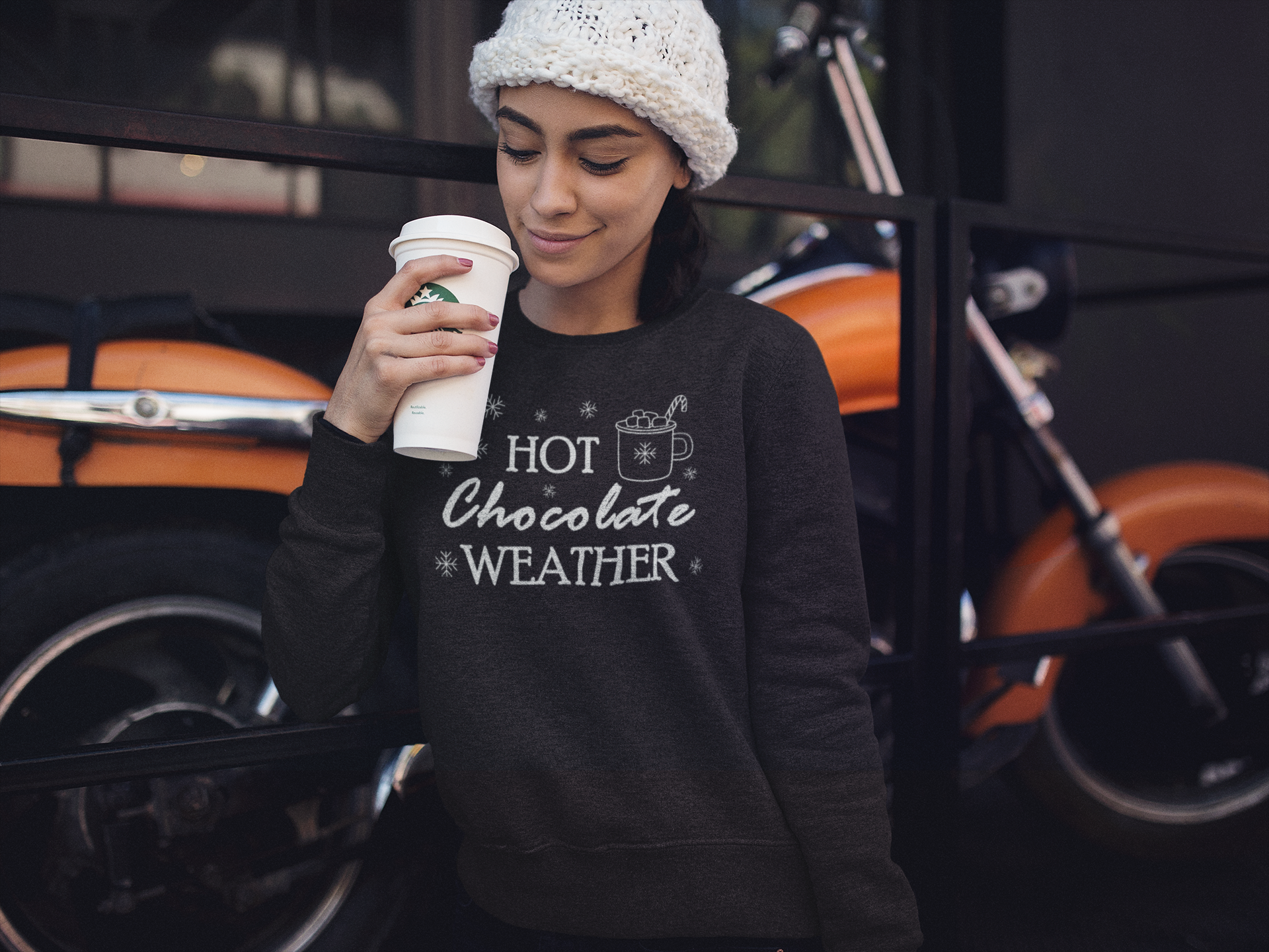 Hot Chocolate Weather Sweatshirt product thumbnail image Hot Chocolate Weather Sweatshirt product thumbnail image