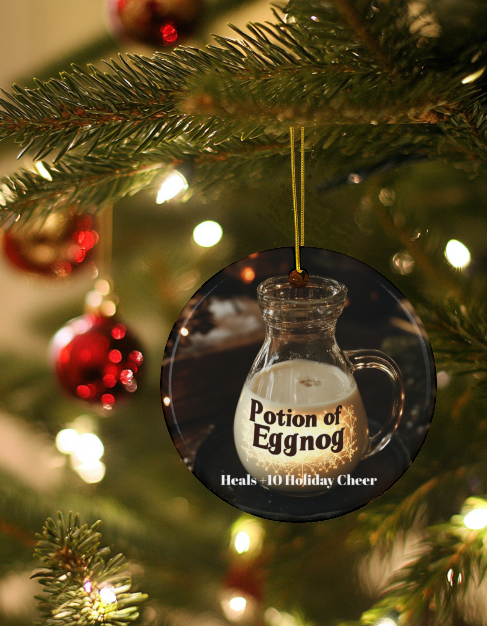 Ceramic Ornament: Gamers Christmas 'Potion of Eggnog' product thumbnail image Ceramic Ornament: Gamers Christmas 'Potion of Eggnog' product thumbnail image