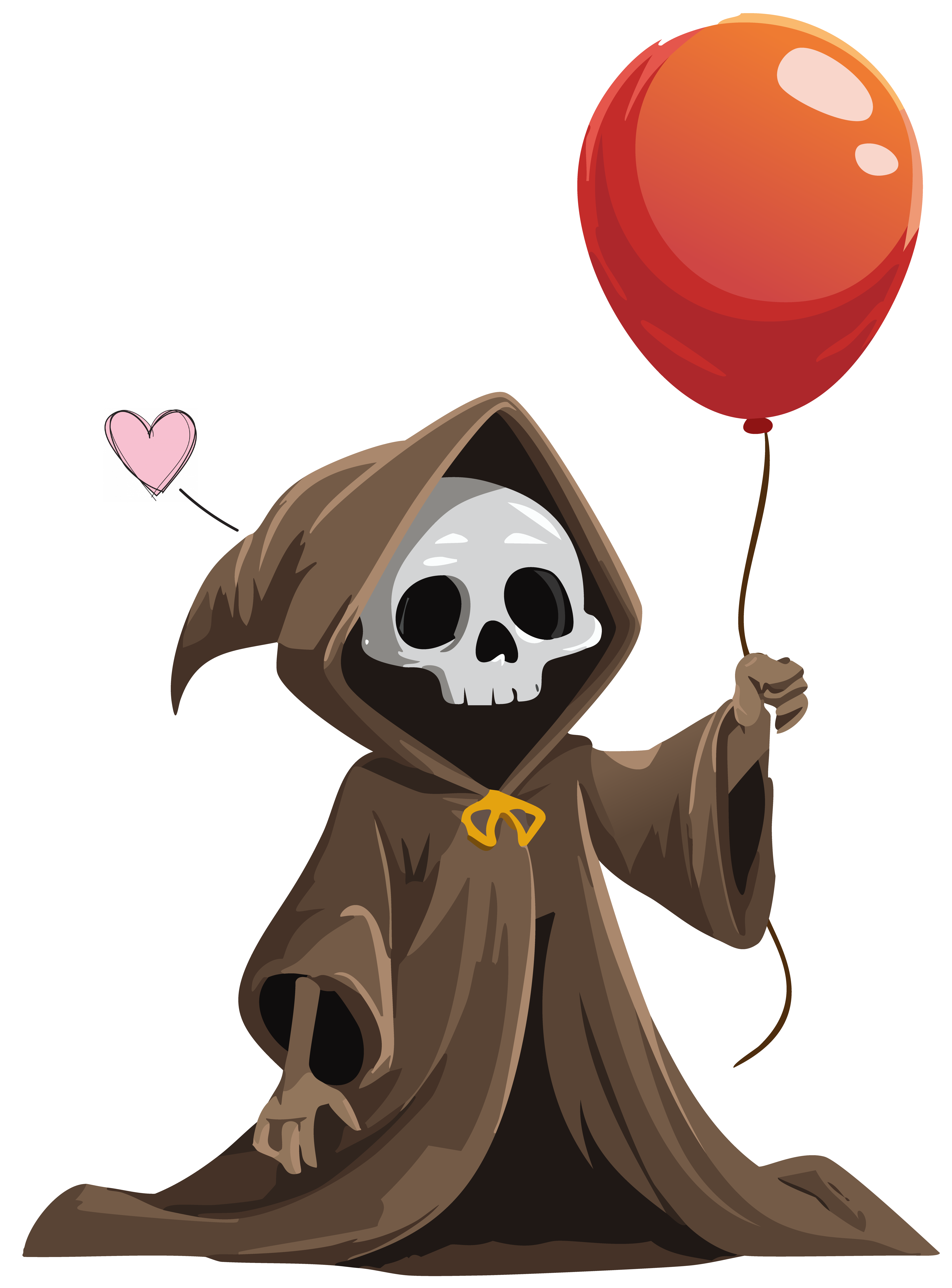T-Shirt Little Grim Reaper with Balloons Fun Silly Macabre Tee product thumbnail image T-Shirt Little Grim Reaper with Balloons Fun Silly Macabre Tee product thumbnail image