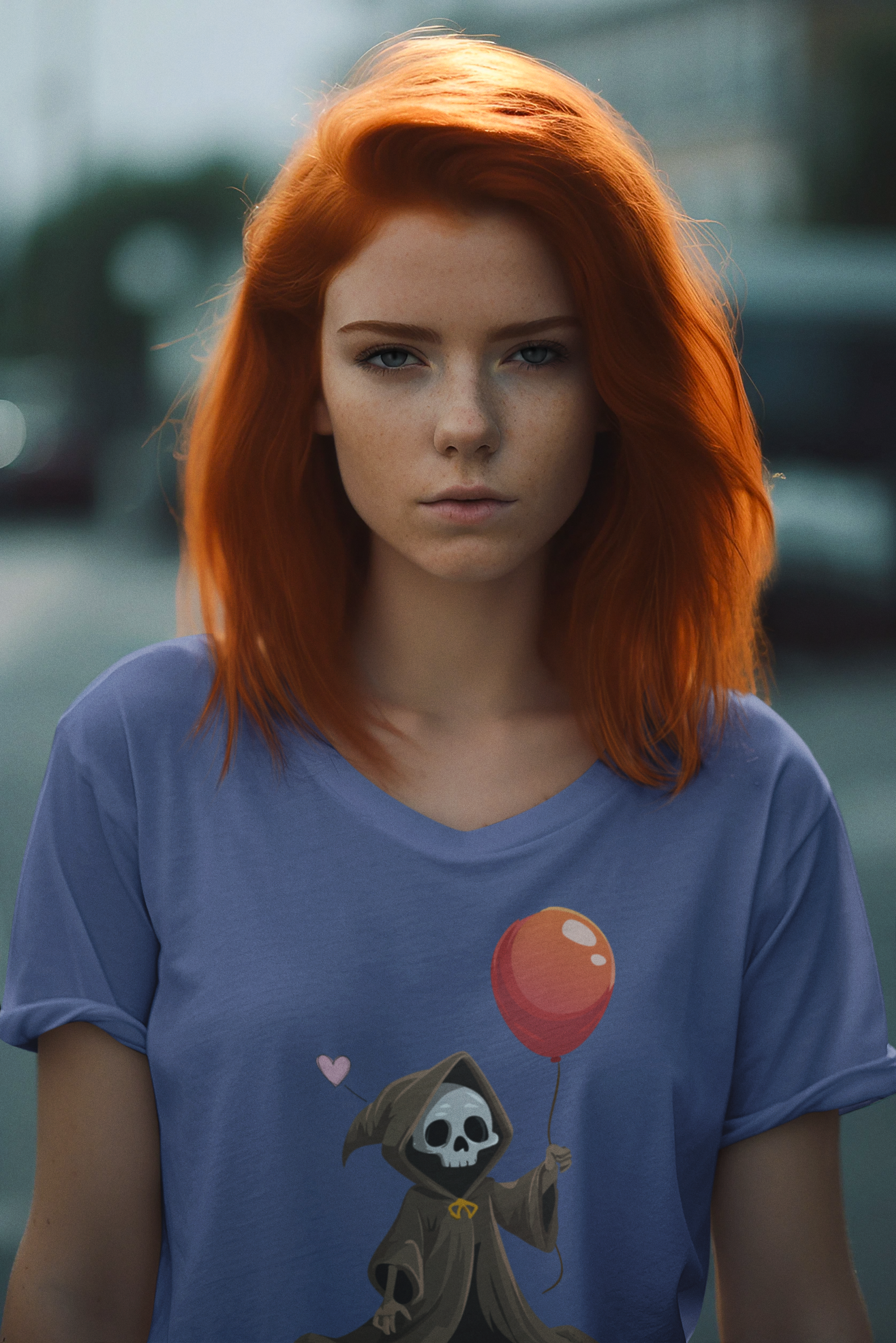 T-Shirt Little Grim Reaper with Balloons Fun Silly Macabre Tee product thumbnail image T-Shirt Little Grim Reaper with Balloons Fun Silly Macabre Tee product thumbnail image