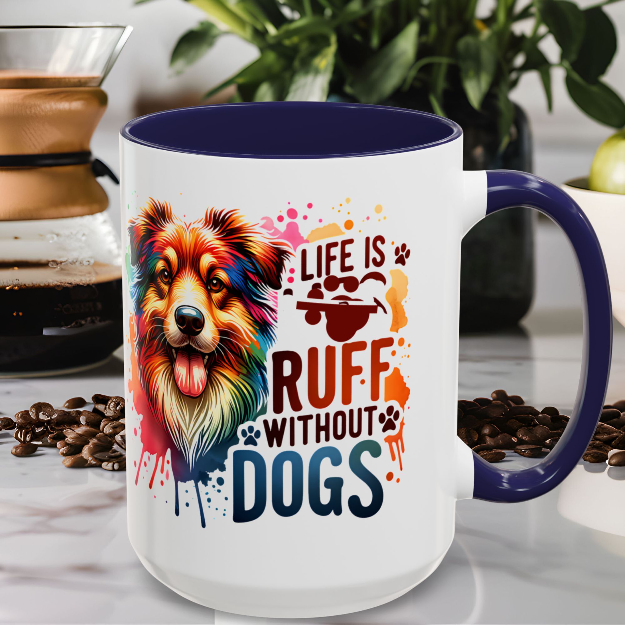 Life is Ruff Without Dogs ,Cute Dog Mug ,Perfect Gift for Dog Lovers ,gift,gifts for ,mug ,coffee ,Accent Coffee Mug (11, 15oz) product thumbnail image Life is Ruff Without Dogs ,Cute Dog Mug ,Perfect Gift for Dog Lovers ,gift,gifts for ,mug ,coffee ,Accent Coffee Mug (11, 15oz) product thumbnail image