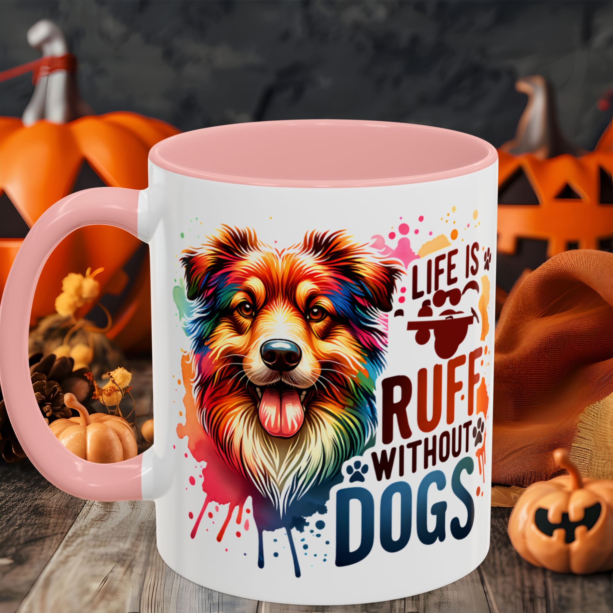 Life is Ruff Without Dogs ,Cute Dog Mug ,Perfect Gift for Dog Lovers ,gift,gifts for ,mug ,coffee ,Accent Coffee Mug (11, 15oz) product thumbnail image Life is Ruff Without Dogs ,Cute Dog Mug ,Perfect Gift for Dog Lovers ,gift,gifts for ,mug ,coffee ,Accent Coffee Mug (11, 15oz) product thumbnail image