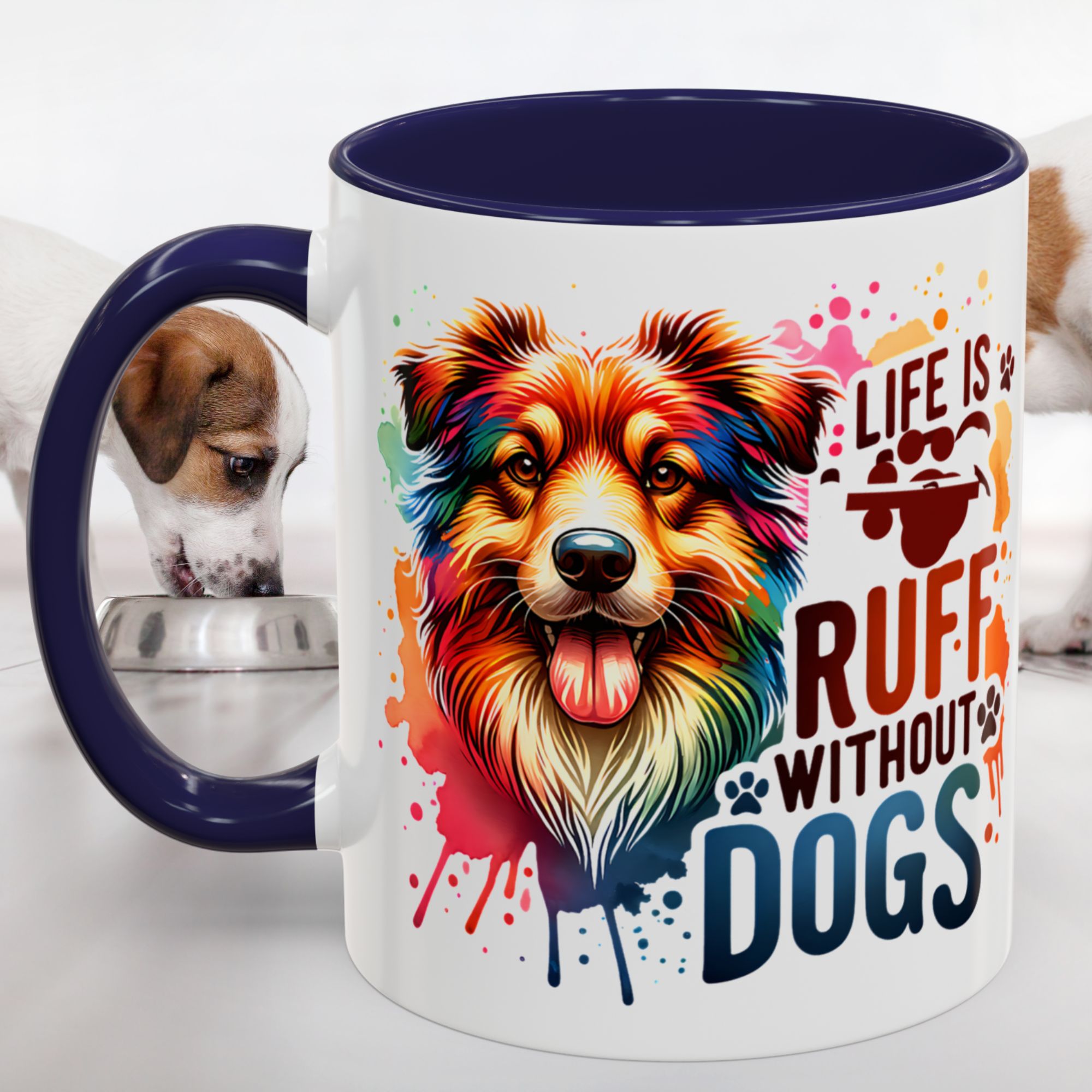Life is Ruff Without Dogs ,Cute Dog Mug ,Perfect Gift for Dog Lovers ,gift,gifts for ,mug ,coffee ,Accent Coffee Mug (11, 15oz) product thumbnail image Life is Ruff Without Dogs ,Cute Dog Mug ,Perfect Gift for Dog Lovers ,gift,gifts for ,mug ,coffee ,Accent Coffee Mug (11, 15oz) product thumbnail image