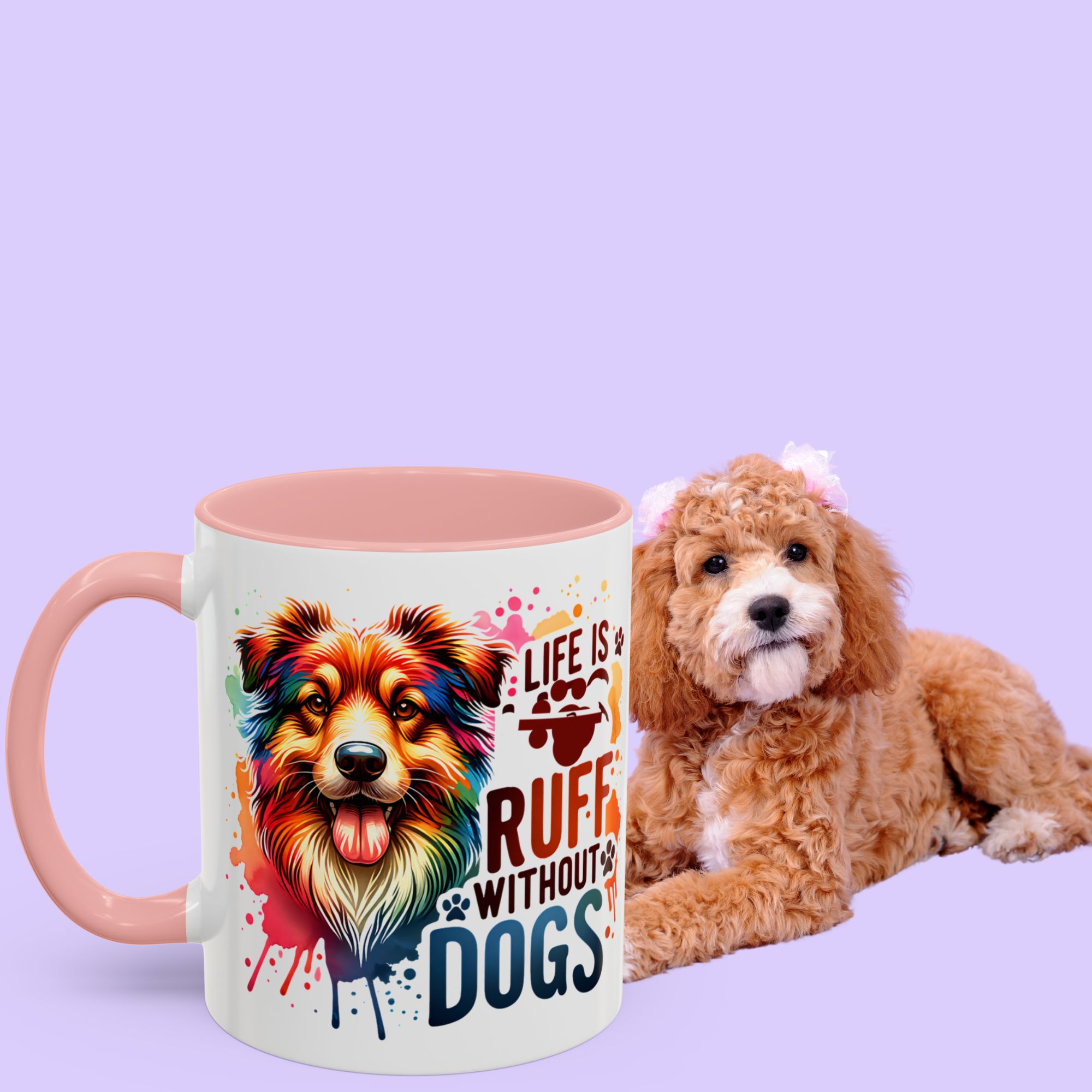 Life is Ruff Without Dogs ,Cute Dog Mug ,Perfect Gift for Dog Lovers ,gift,gifts for ,mug ,coffee ,Accent Coffee Mug (11, 15oz) product thumbnail image Life is Ruff Without Dogs ,Cute Dog Mug ,Perfect Gift for Dog Lovers ,gift,gifts for ,mug ,coffee ,Accent Coffee Mug (11, 15oz) product thumbnail image