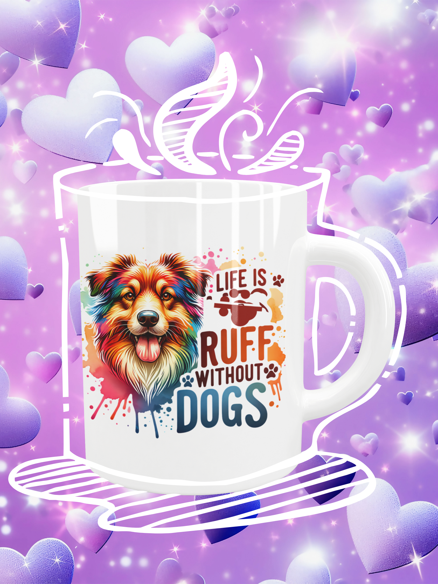 Life is Ruff Without Dogs ,Cute Dog Mug ,Perfect Gift for Dog Lovers ,gift,gifts for ,mug ,coffee ,Accent Coffee Mug (11, 15oz) product thumbnail image Life is Ruff Without Dogs ,Cute Dog Mug ,Perfect Gift for Dog Lovers ,gift,gifts for ,mug ,coffee ,Accent Coffee Mug (11, 15oz) product thumbnail image