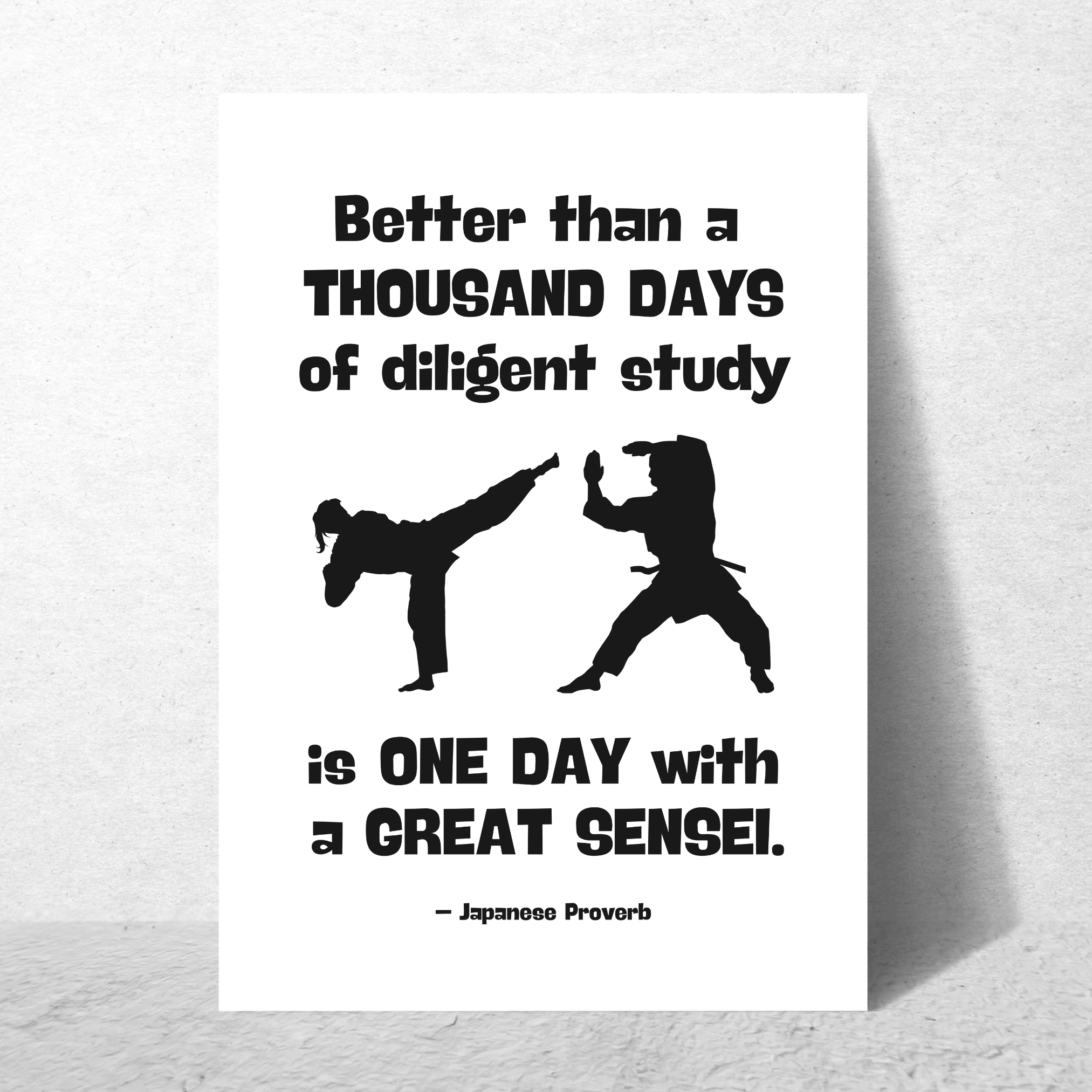 Great Sensei Karate Poster, Martial Arts Dojo Wall Decor, Japanese Proverb Print, Karate Studio Decor, Sensei Gift, Karate Great Sensei Karate Poster, Martial Arts Dojo Wall Decor, Japanese Proverb Print, Karate Studio Decor, Sensei Gift, Karate