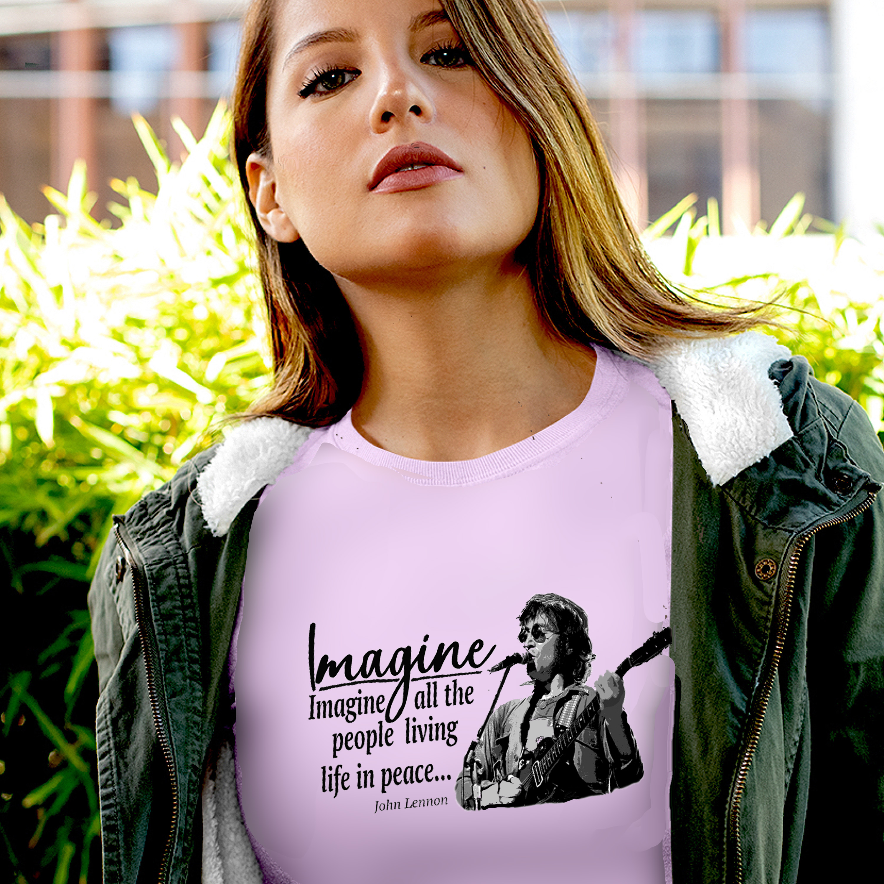 John Lennon, Imagine Cotton T-shirt product thumbnail image John Lennon, Imagine Cotton T-shirt product thumbnail image