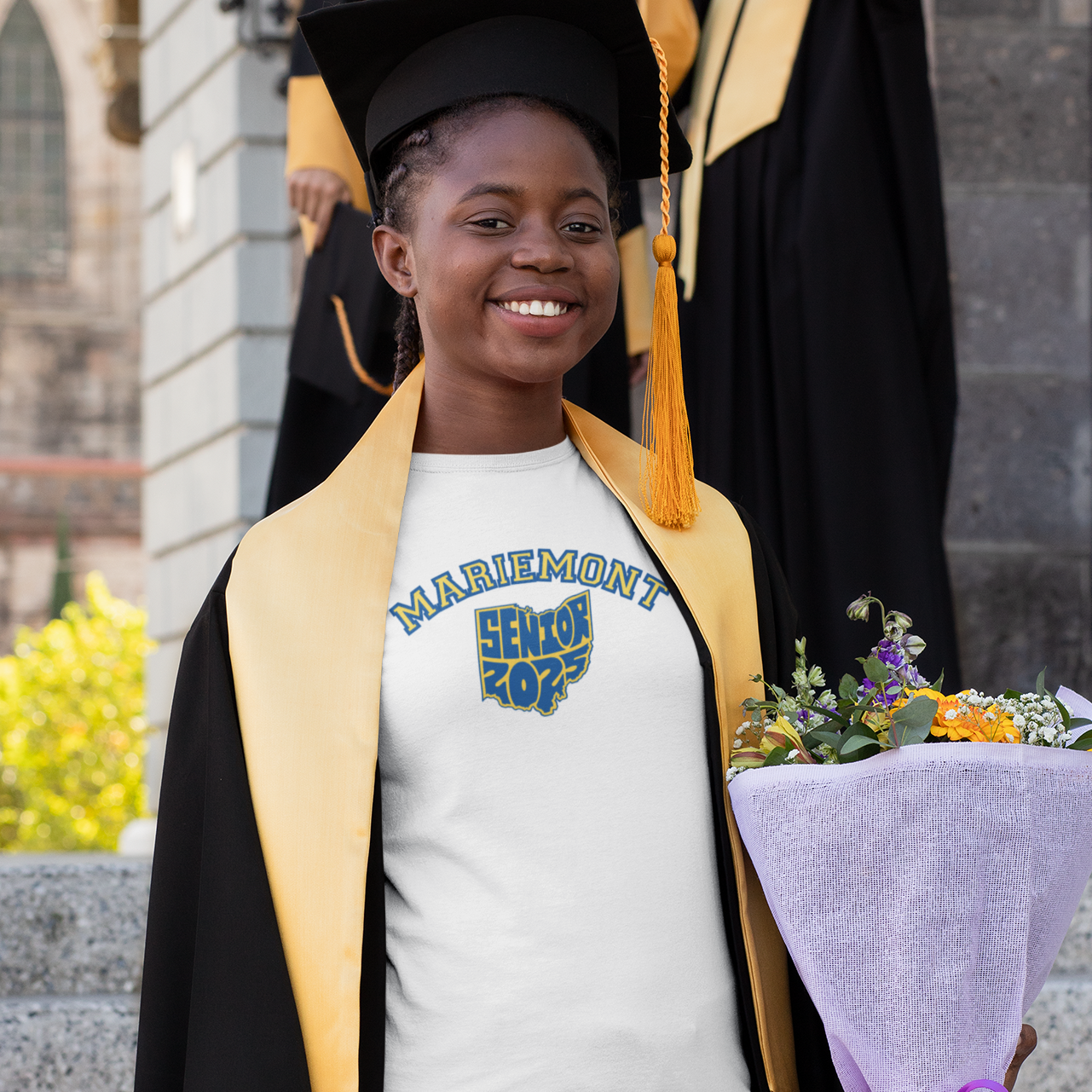 Womens Mariemont Ohio Senior 2025 T-Shirt, "Senior 2025" shaped like the state of Ohio design, 2025 Graduate, Senior 2025 Shirt, graduation shirt product thumbnail image Womens Mariemont Ohio Senior 2025 T-Shirt, "Senior 2025" shaped like the state of Ohio design, 2025 Graduate, Senior 2025 Shirt, graduation shirt product thumbnail image