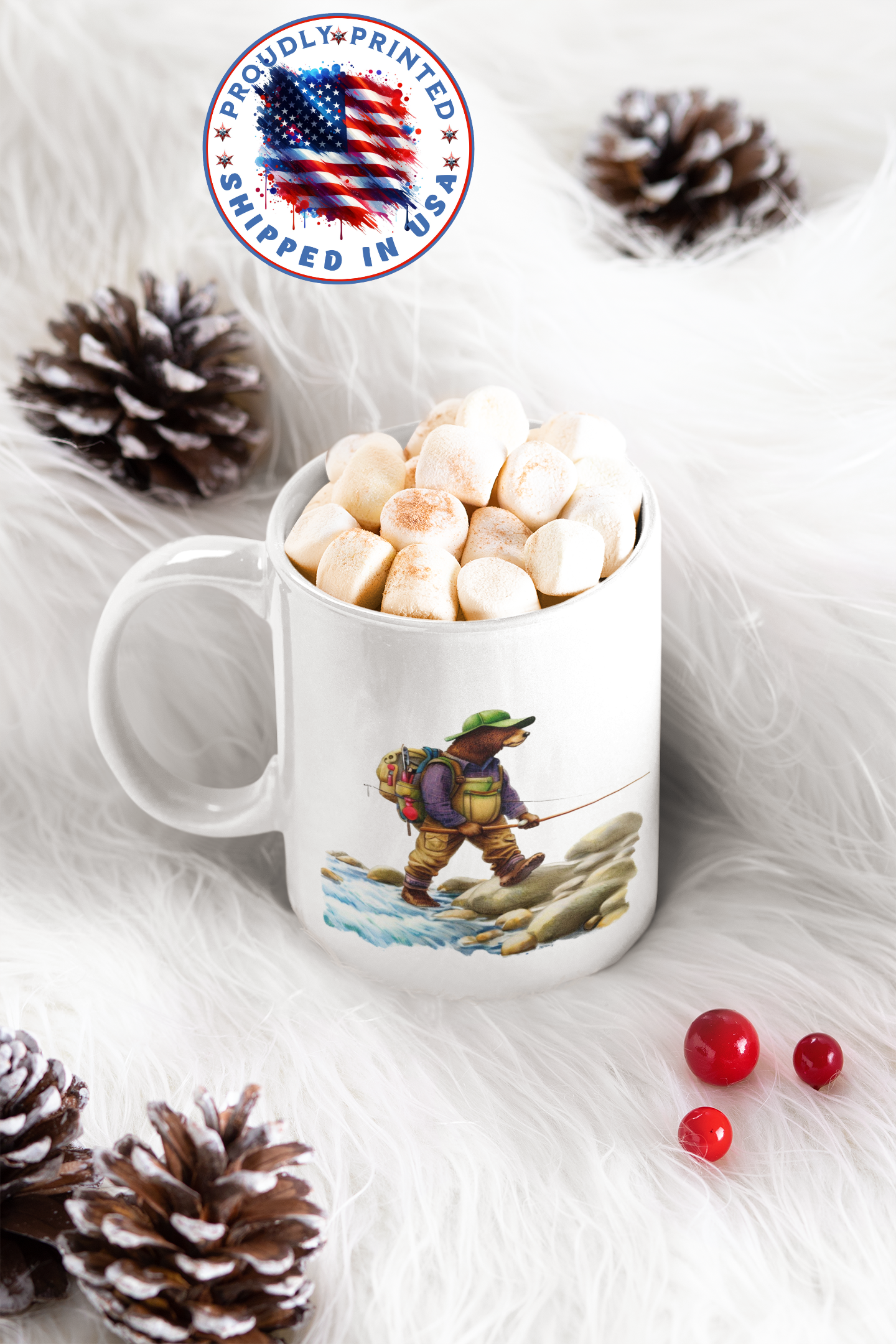 Bear on the Move: Adventure in Every Sip, Colorful Mugs, 11oz product thumbnail image