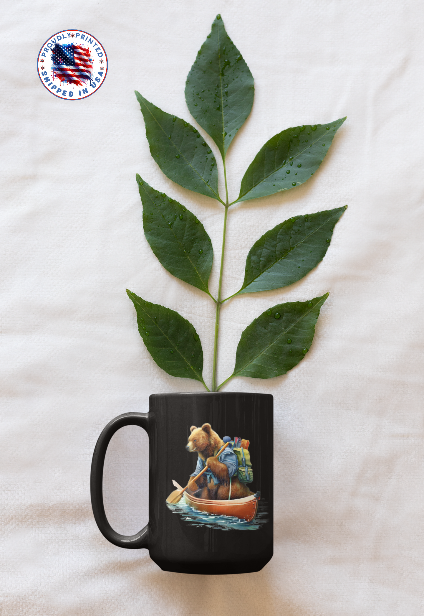 Trailblazing Bear: Sip into the Wild ,Black Mug (11oz, 15oz) product thumbnail image Trailblazing Bear: Sip into the Wild ,Black Mug (11oz, 15oz) product thumbnail image