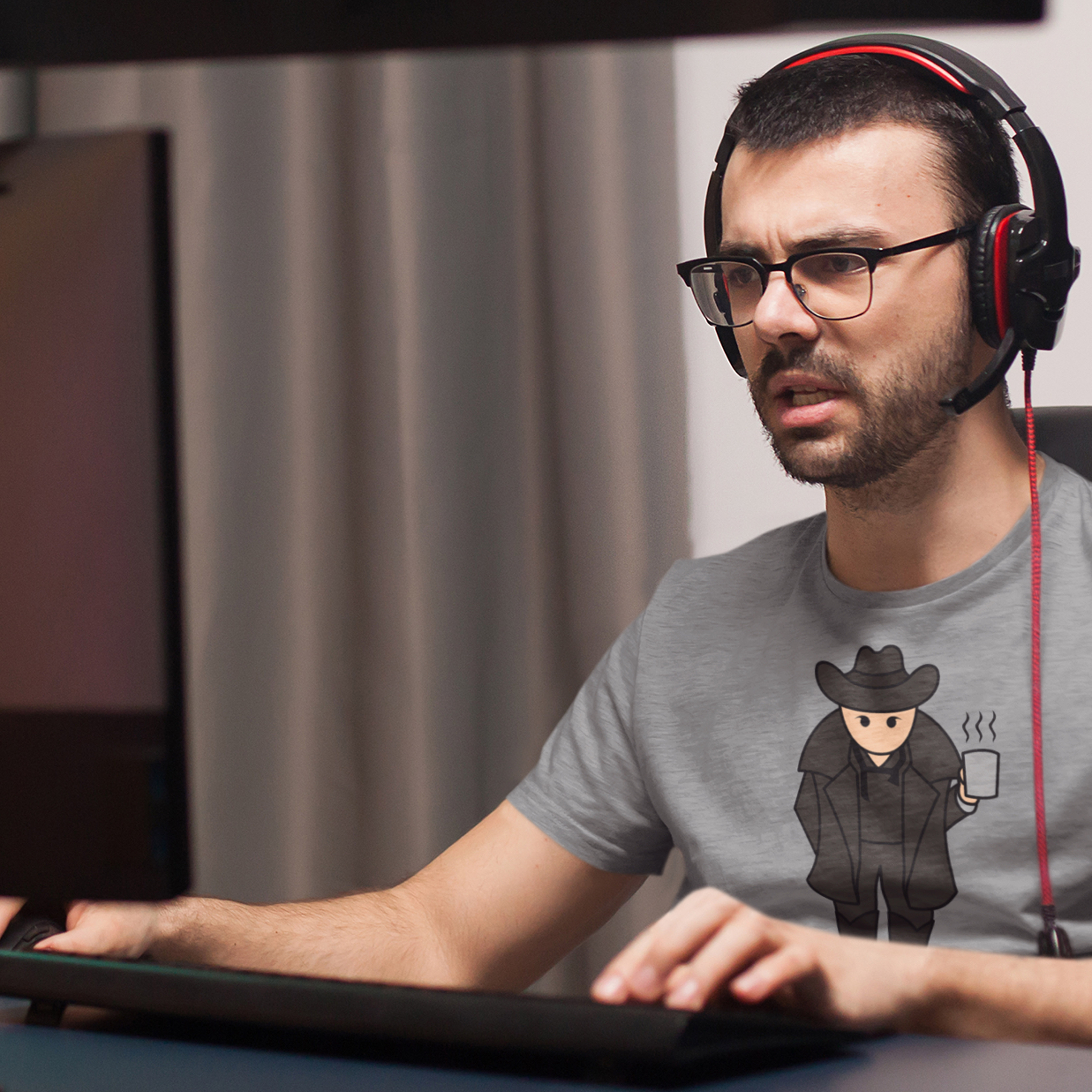 Rimworld's Man In Black Cotton Tee product thumbnail image Rimworld's Man In Black Cotton Tee product thumbnail image