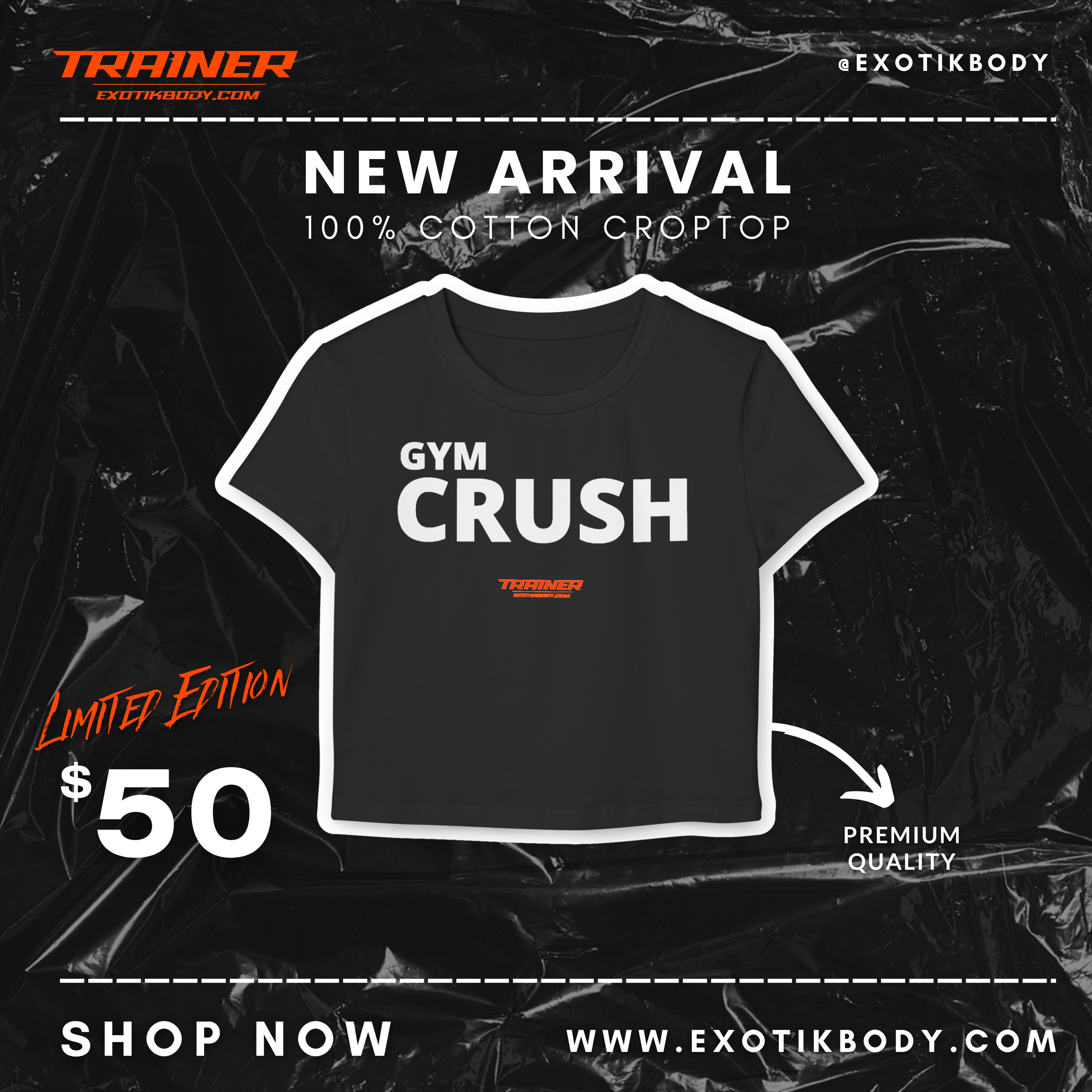 Women's Crop - Gym Crush Women's Crop - Gym Crush