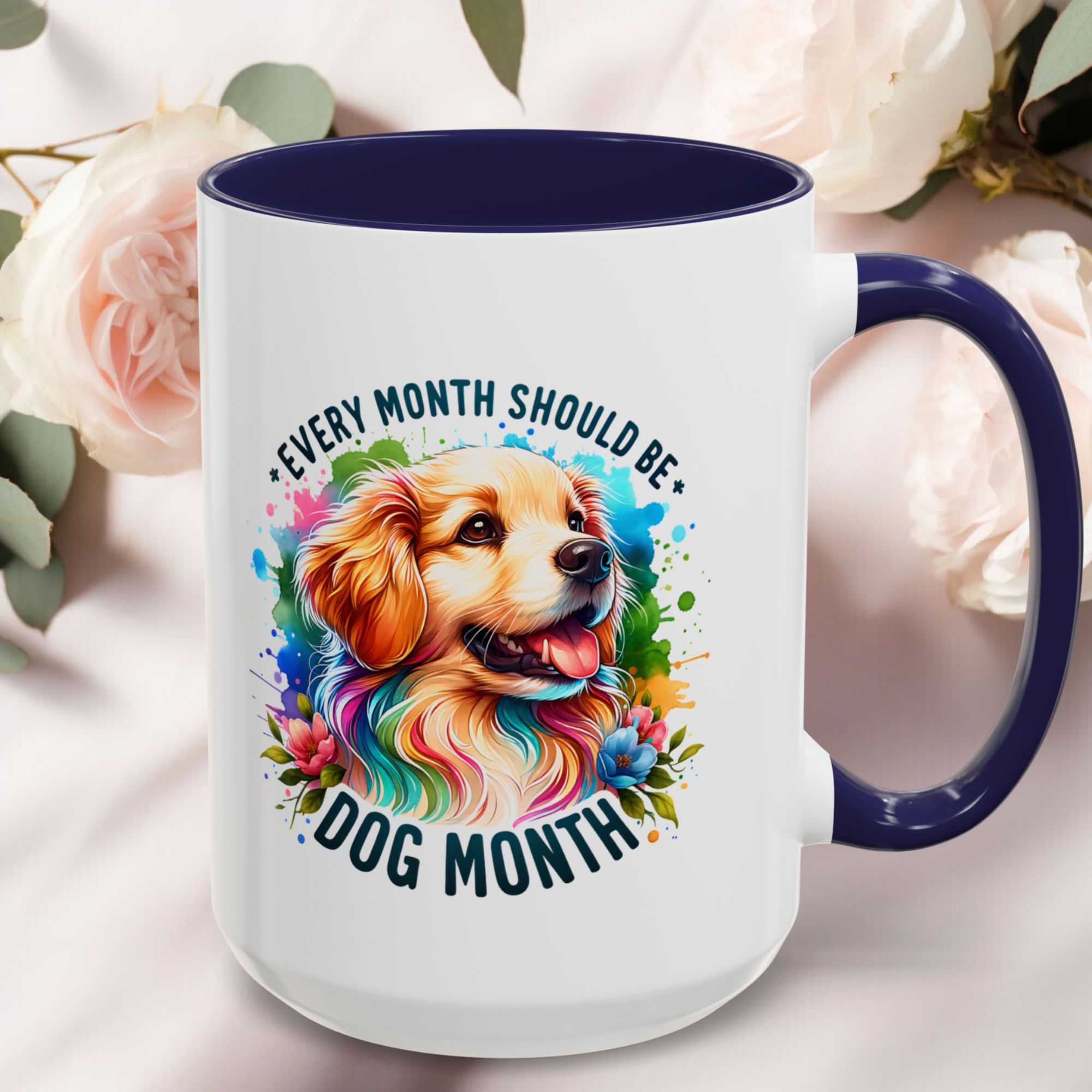 pet lover,Every Month Should Be Dog Month , dog month, dog lover, dog gift, dog mom, dog dad, ,coffee ,Accent Coffee Mug (11, 15oz) product thumbnail image pet lover,Every Month Should Be Dog Month , dog month, dog lover, dog gift, dog mom, dog dad, ,coffee ,Accent Coffee Mug (11, 15oz) product thumbnail image